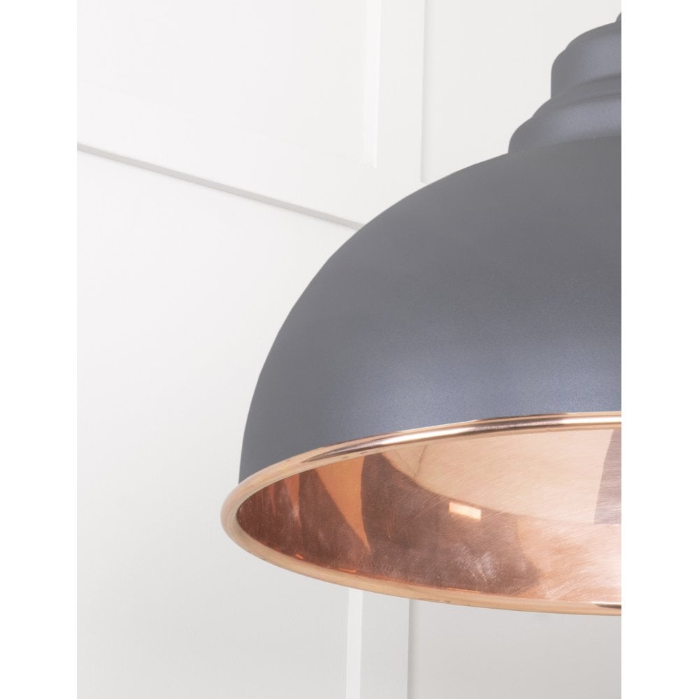 From The Anvil Smooth Copper Harborne Pendant - Bluff (Warm Grey)