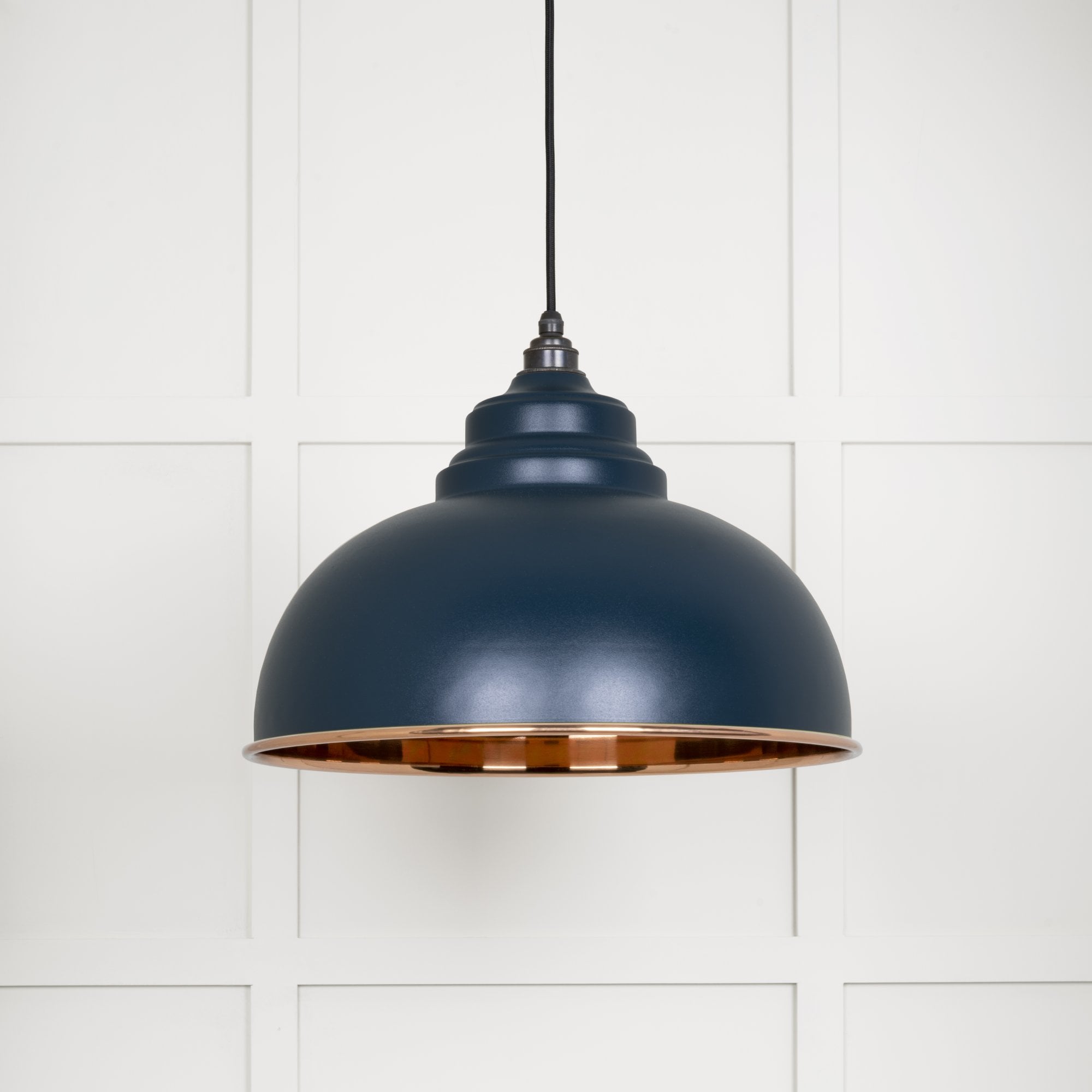 From The Anvil Smooth Copper Harborne Pendant - Dusk (Dark Blue/Grey)
