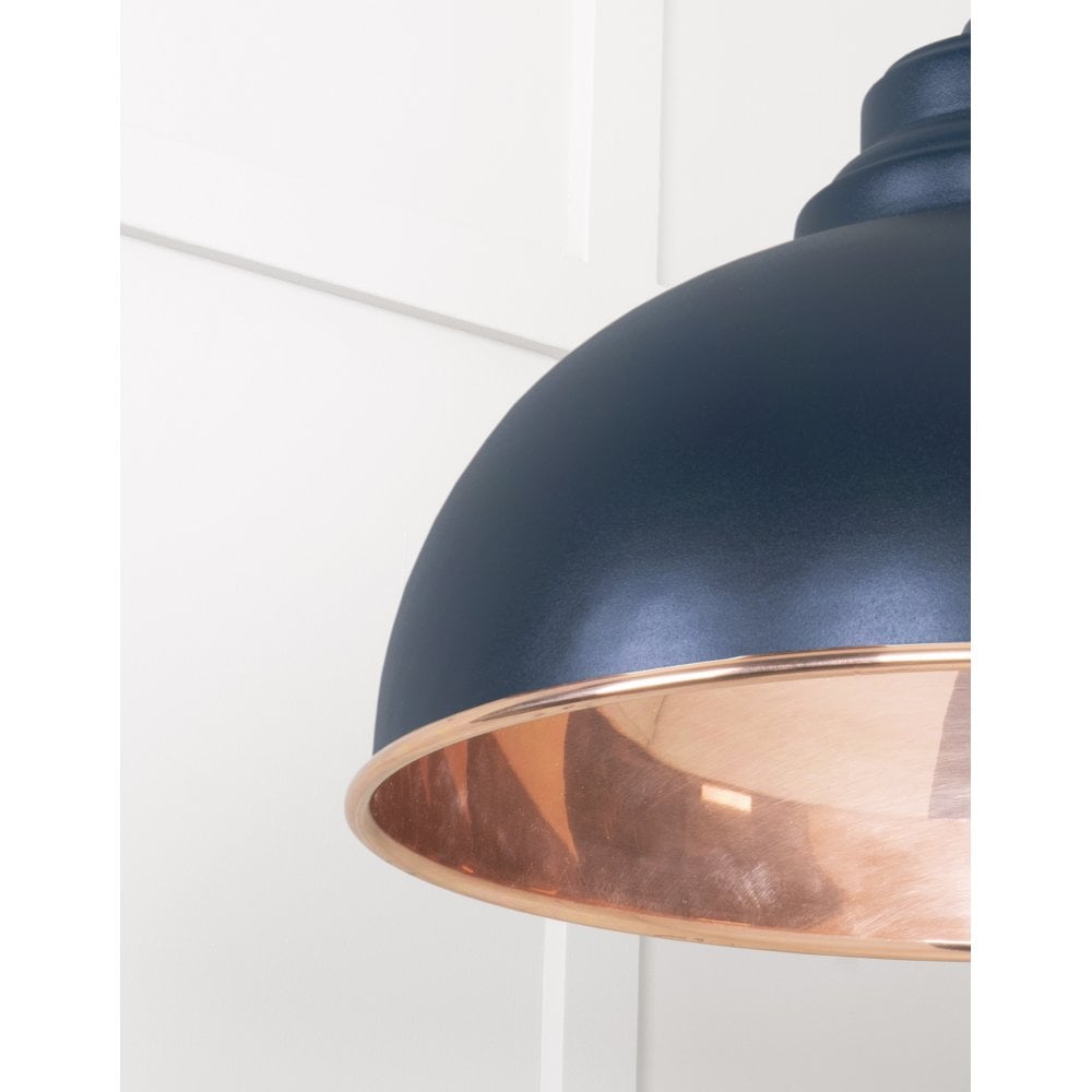 From The Anvil Smooth Copper Harborne Pendant - Dusk (Dark Blue/Grey)