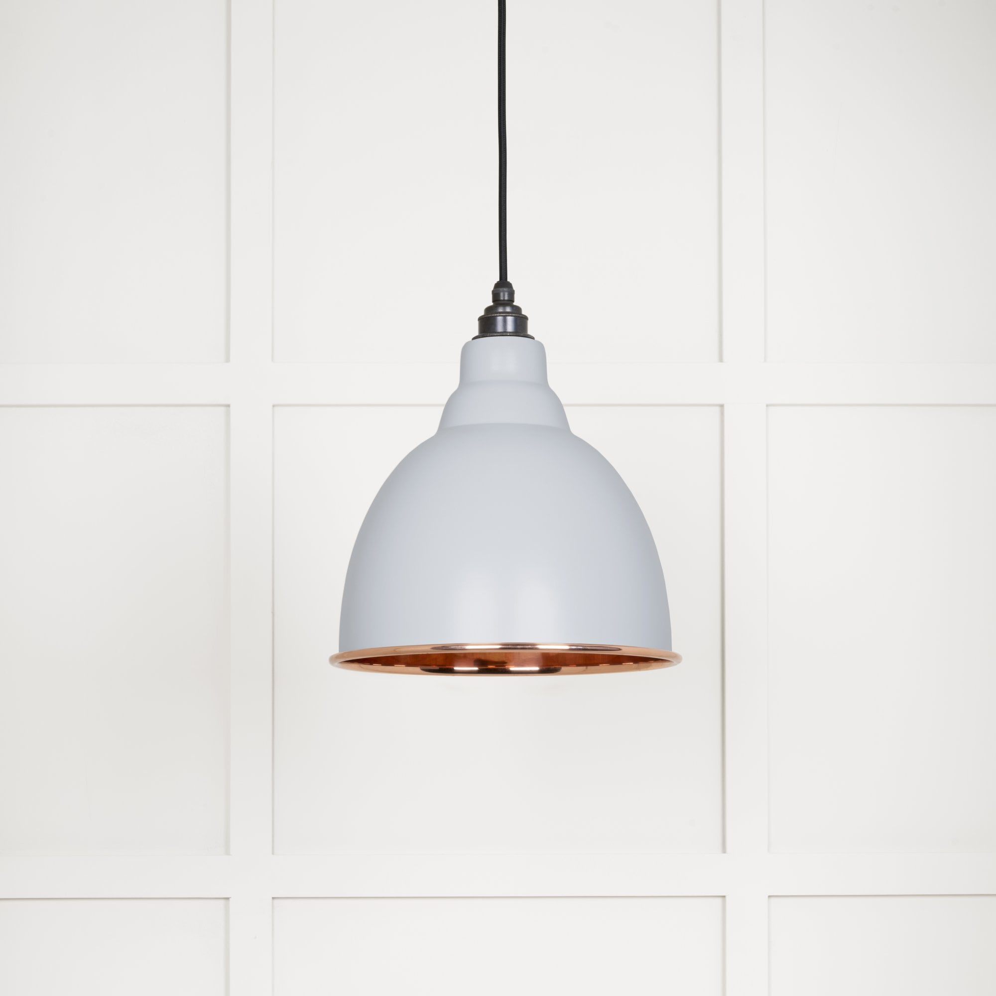 From The Anvil Smooth Copper Brindley Pendant - Birch (Pale Grey)