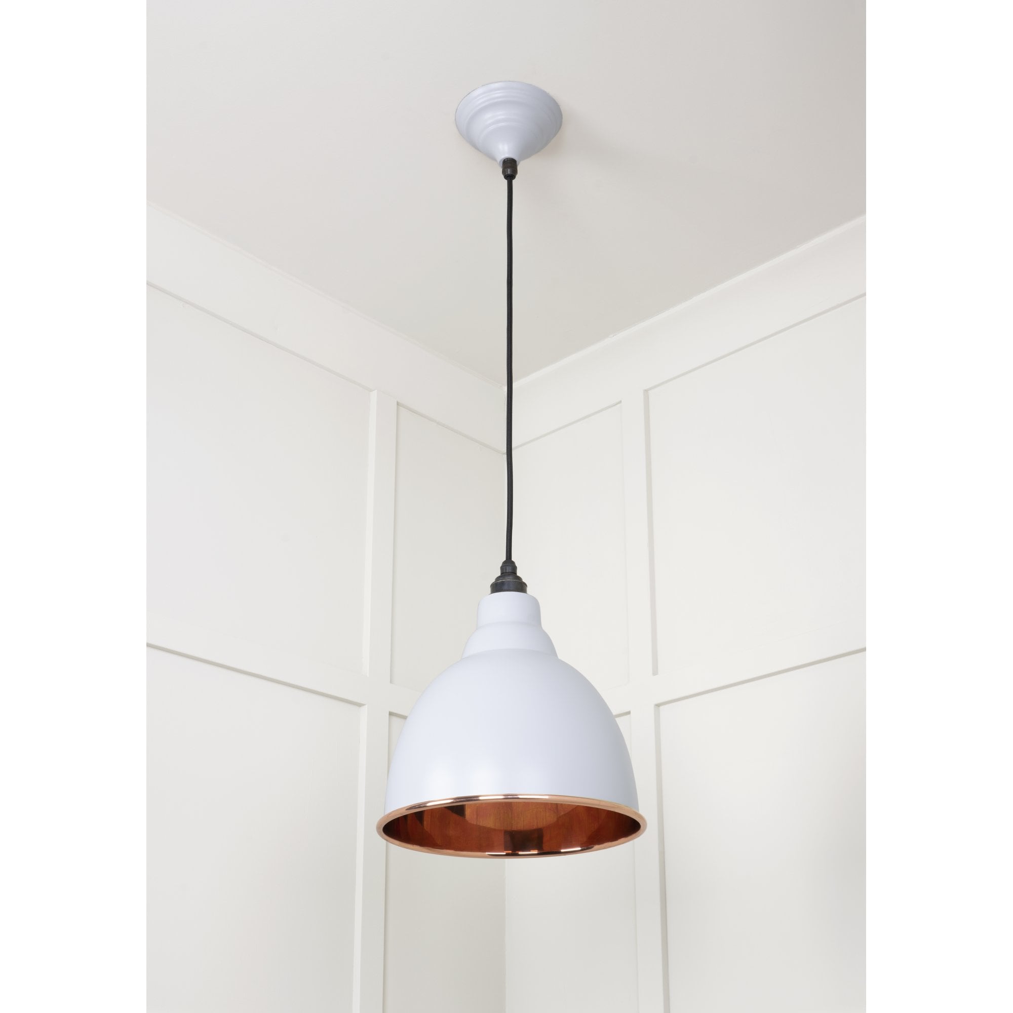 From The Anvil Smooth Copper Brindley Pendant - Birch (Pale Grey)