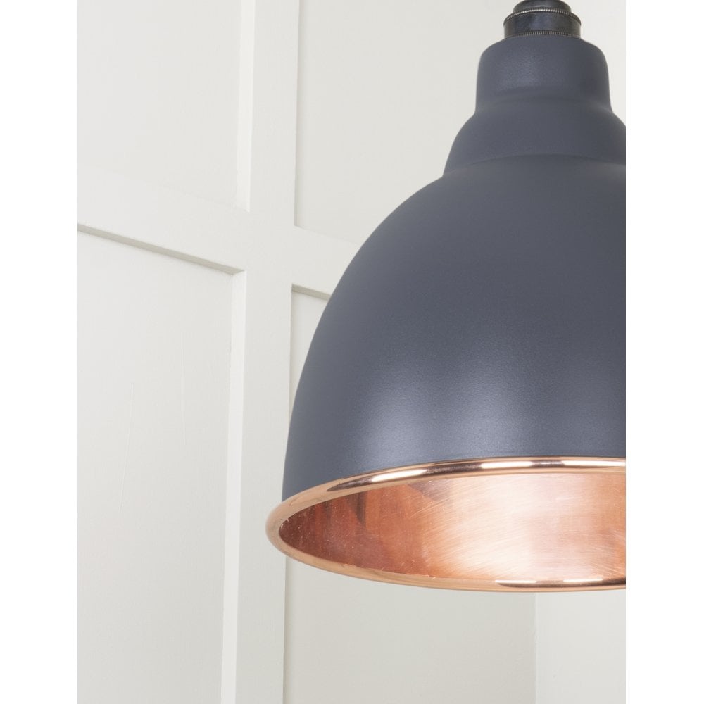 From The Anvil Smooth Copper Brindley Pendant - Slate (Mid Grey)