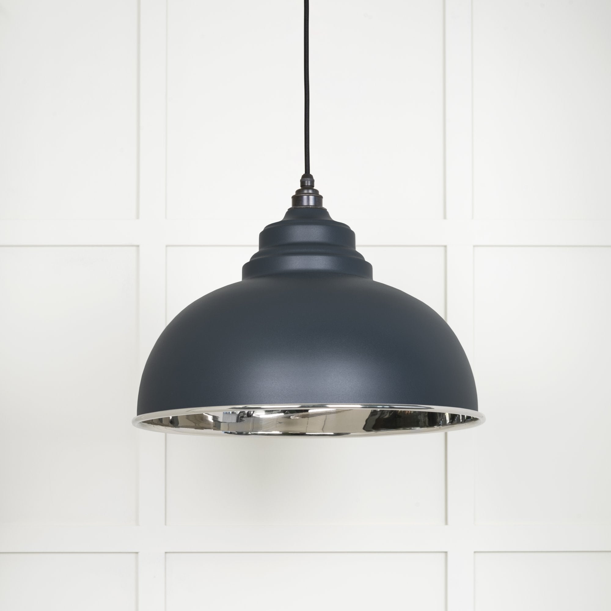 From The Anvil Smooth Nickel Harborne Pendant - Soot (Dark Grey)