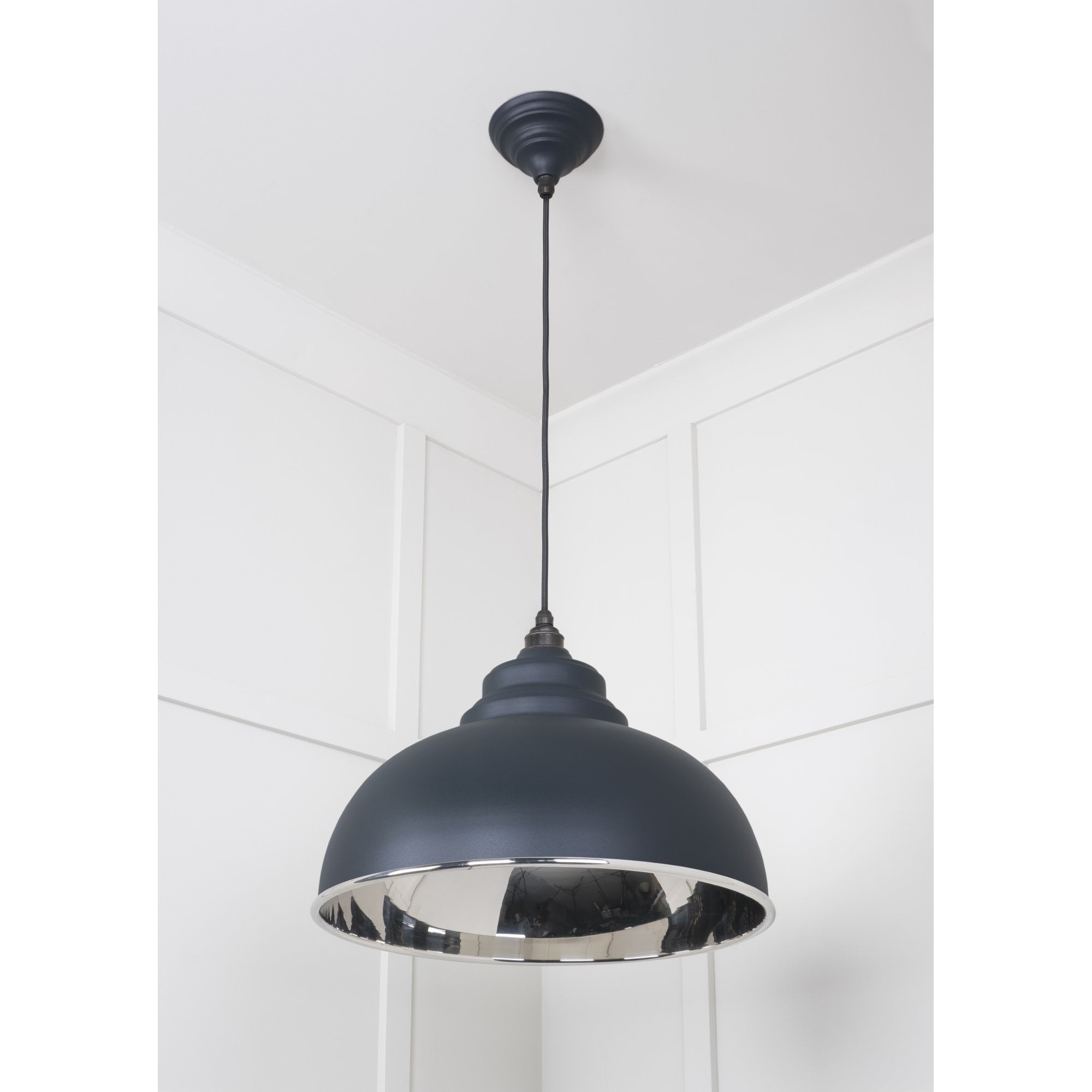 From The Anvil Smooth Nickel Harborne Pendant - Soot (Dark Grey)