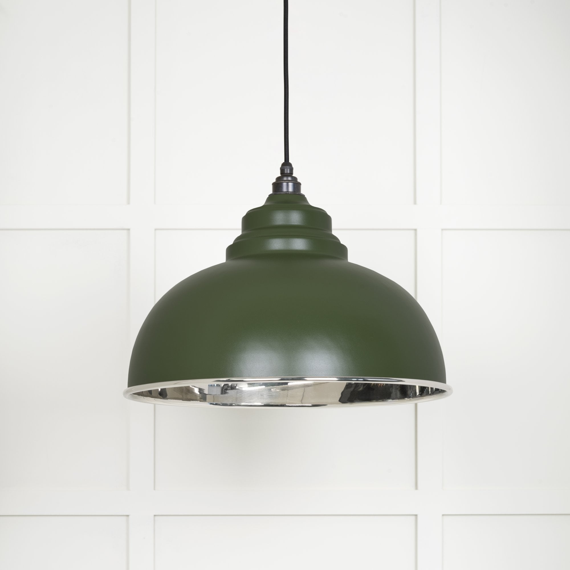 From The Anvil Smooth Nickel Harborne Pendant - Heath (Earthy Green)