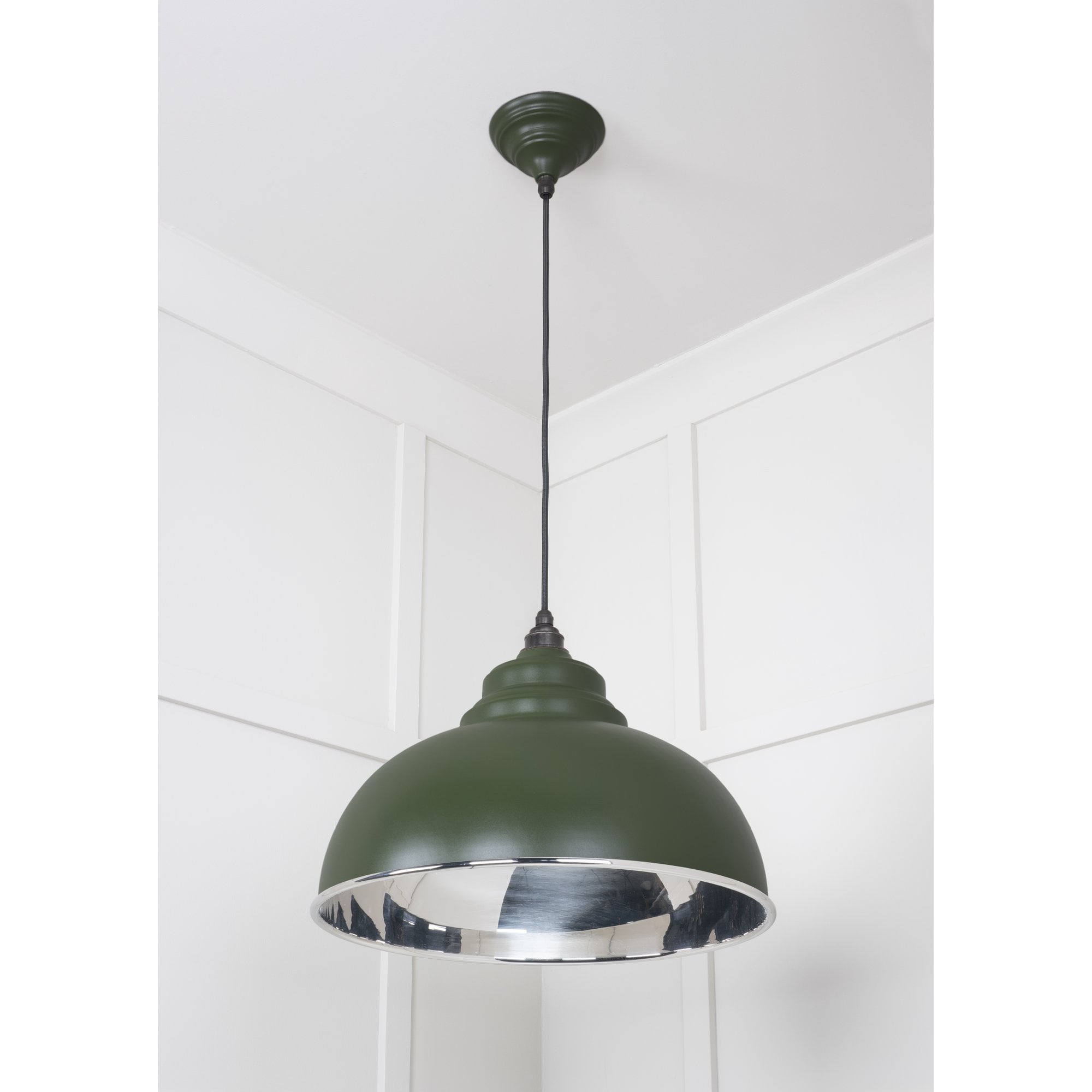 From The Anvil Smooth Nickel Harborne Pendant - Heath (Earthy Green)