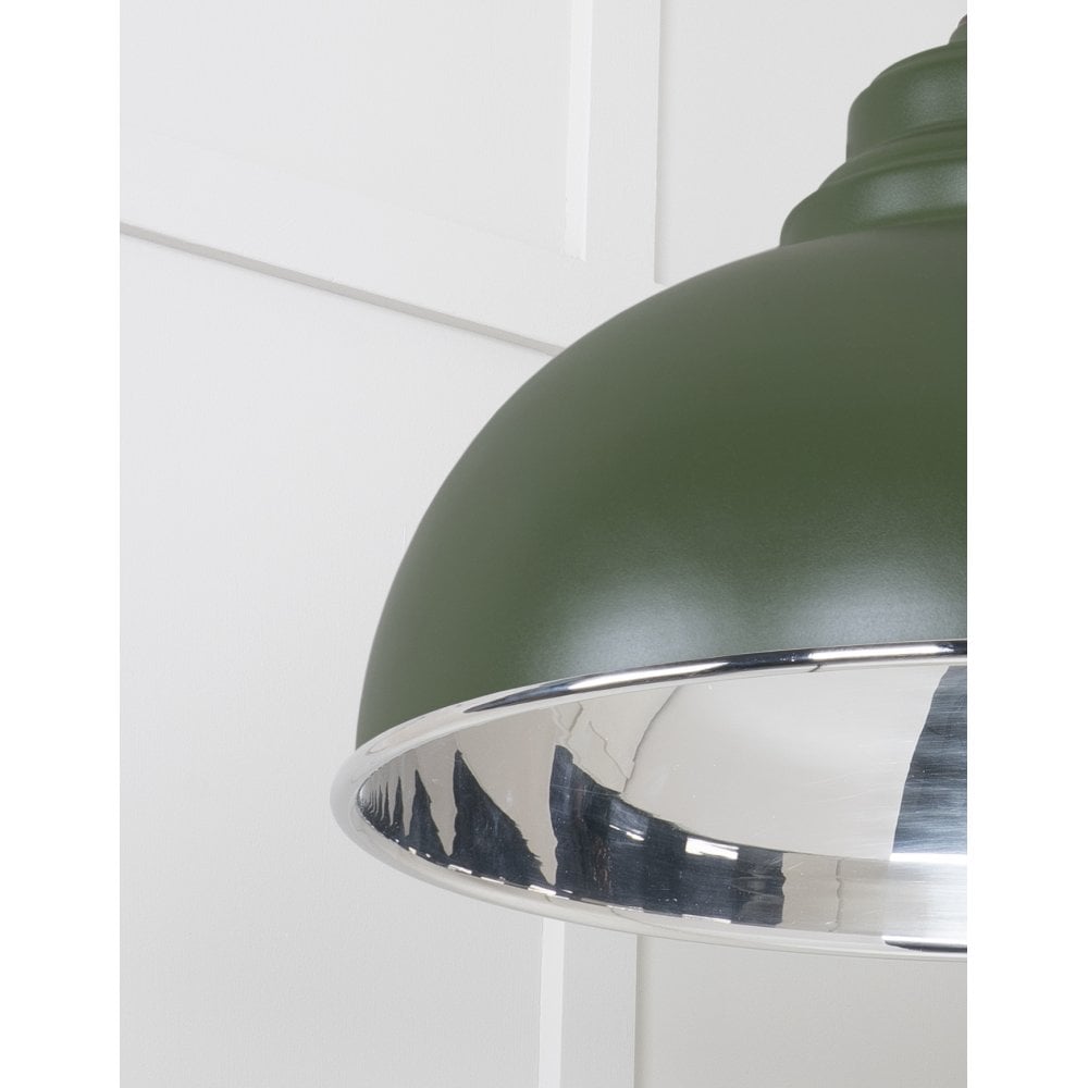 From The Anvil Smooth Nickel Harborne Pendant - Heath (Earthy Green)