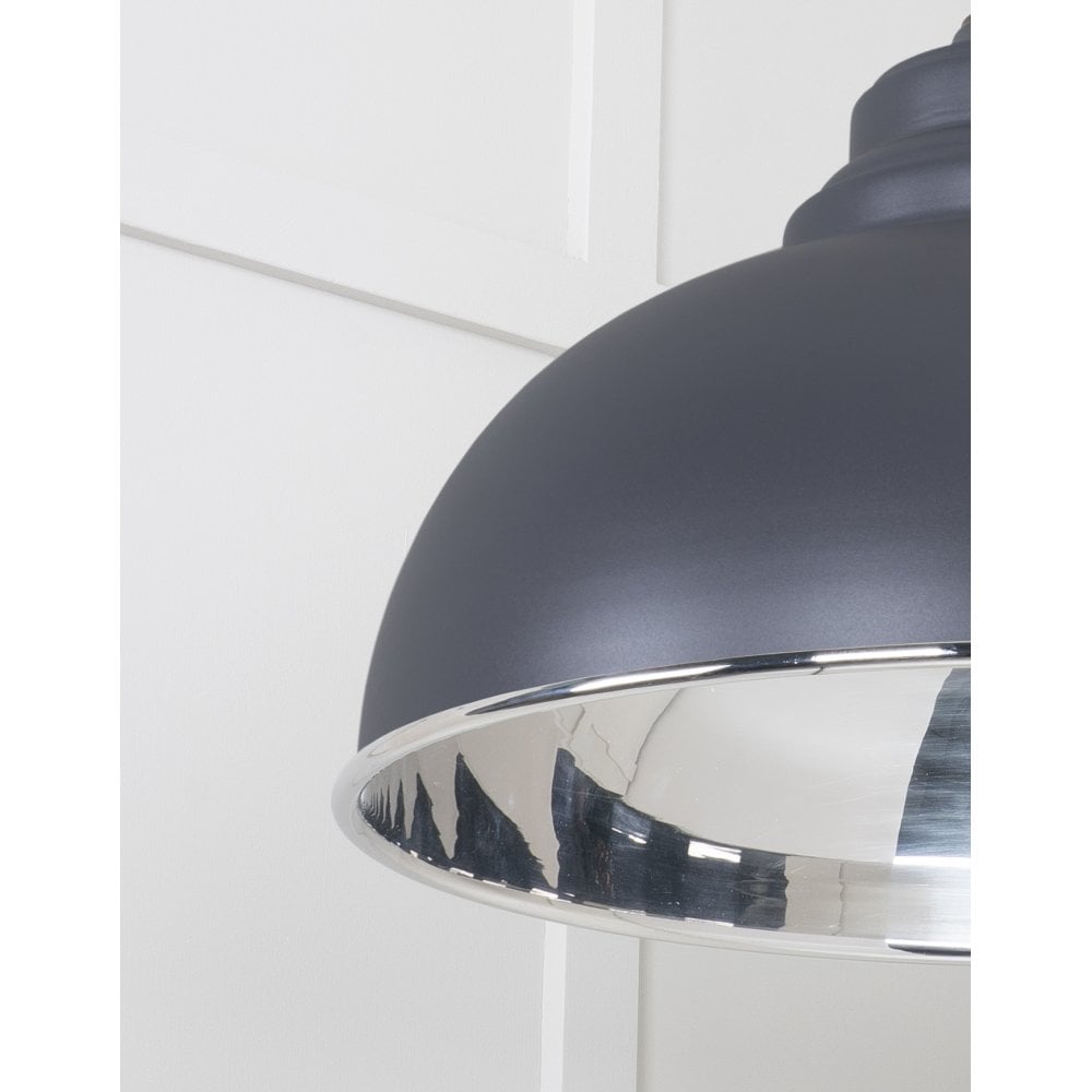 From The Anvil Smooth Nickel Harborne Pendant - Slate (Mid Grey)
