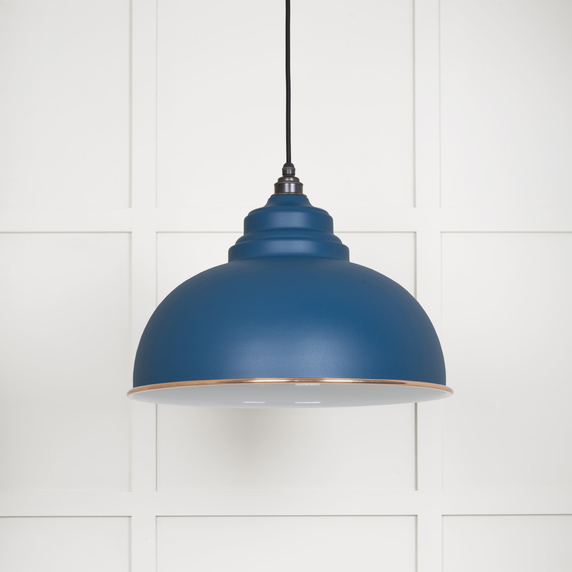 From The Anvil White Gloss Harborne Pendant - Upstream (Blue)