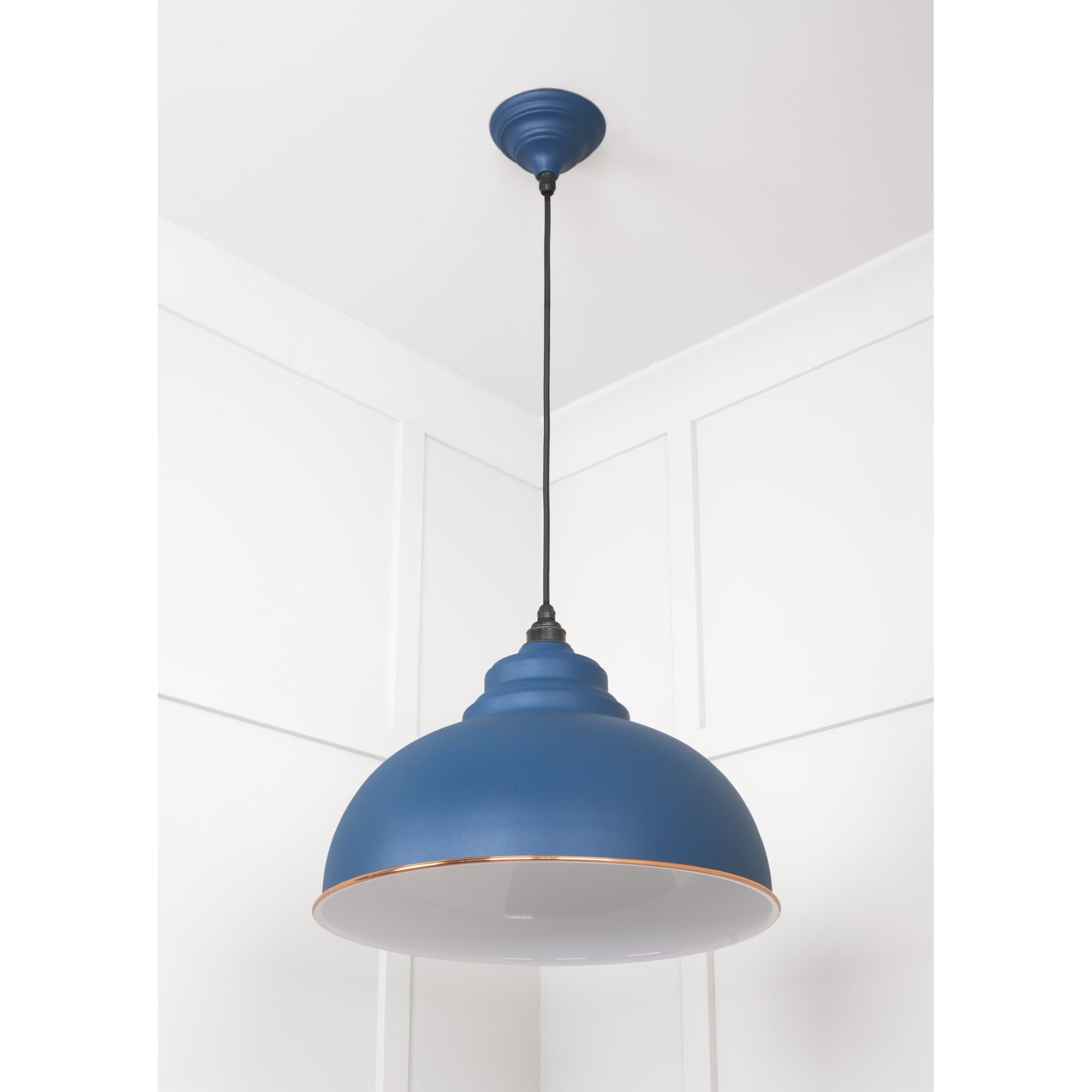 From The Anvil White Gloss Harborne Pendant - Upstream (Blue)