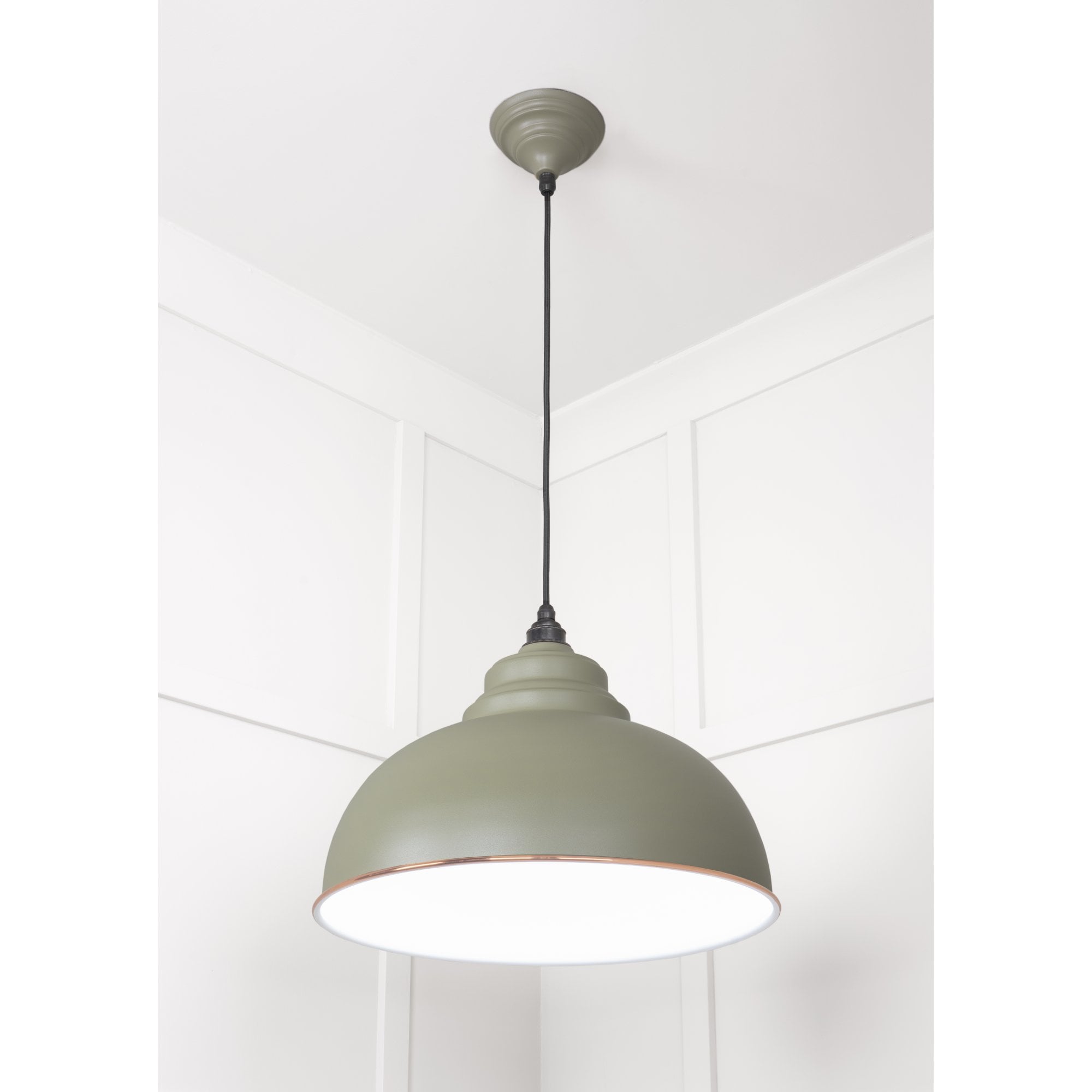 From The Anvil White Gloss Harborne Pendant - Tump (Pale Green)