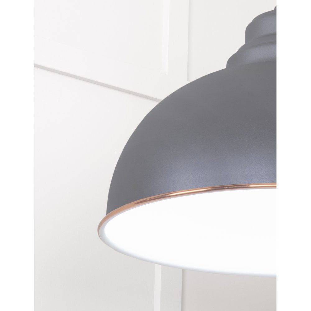 From The Anvil White Gloss Harborne Pendant - Bluff (Warm Grey)