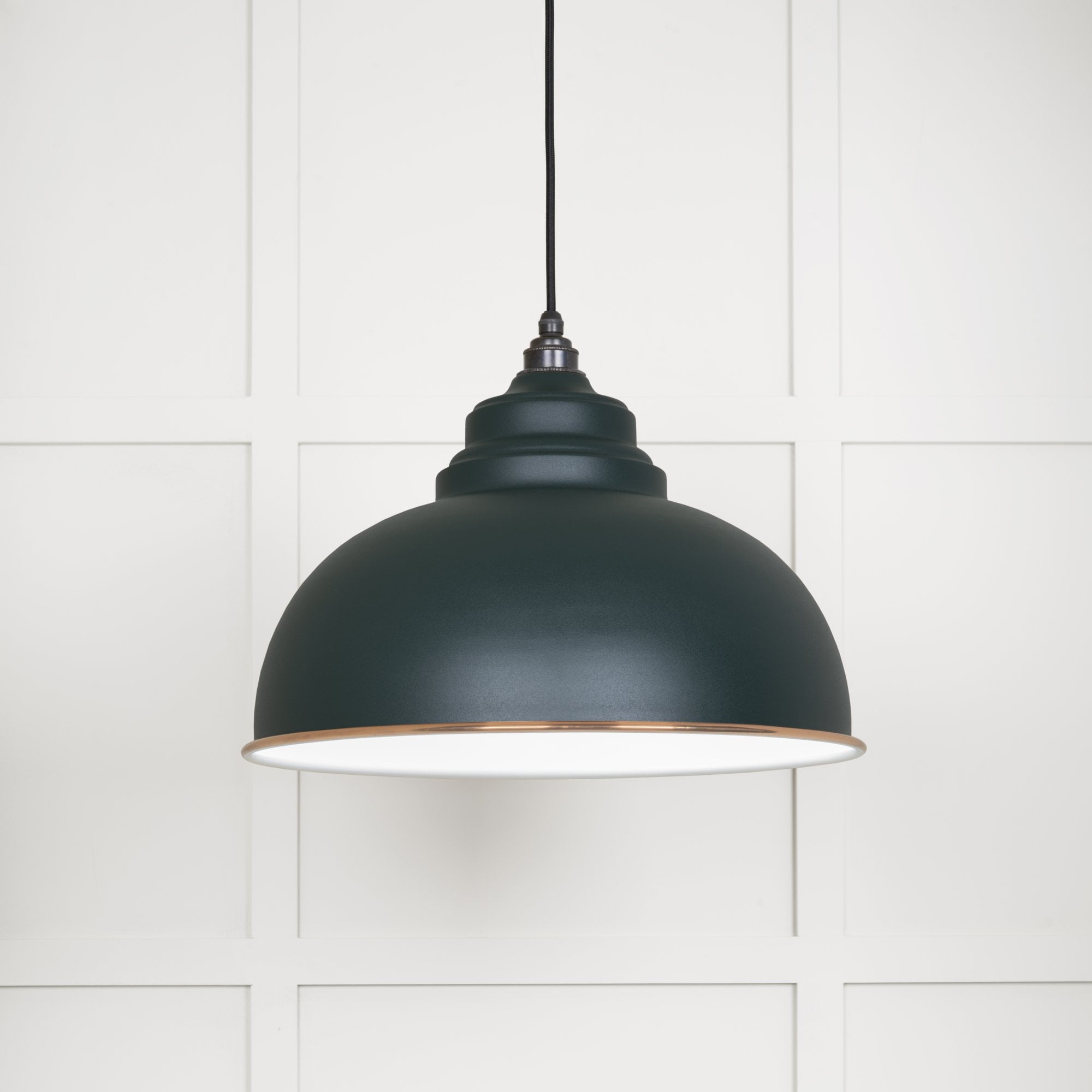 From The Anvil White Gloss Harborne Pendant - Dingle (Rich Green)