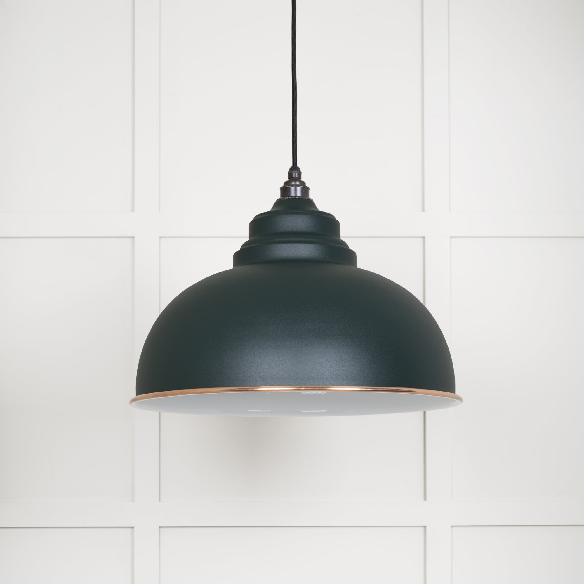 From The Anvil White Gloss Harborne Pendant - Dingle (Rich Green)