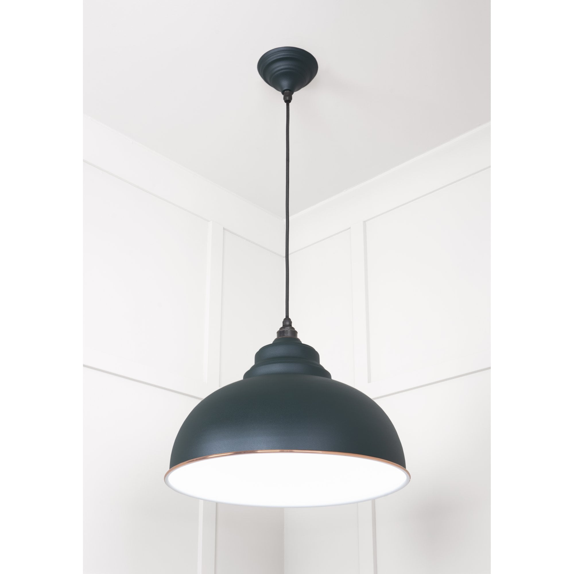 From The Anvil White Gloss Harborne Pendant - Dingle (Rich Green)