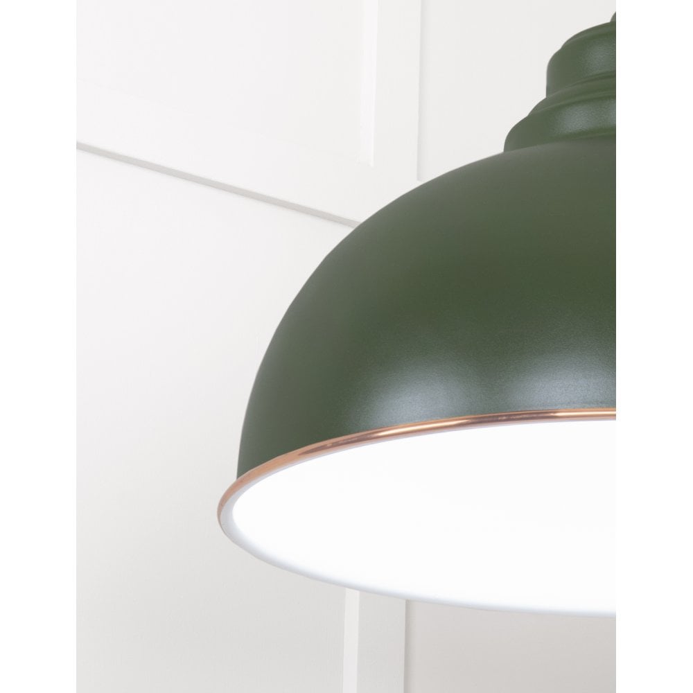 From The Anvil White Gloss Harborne Pendant - Heath (Earthy Green)