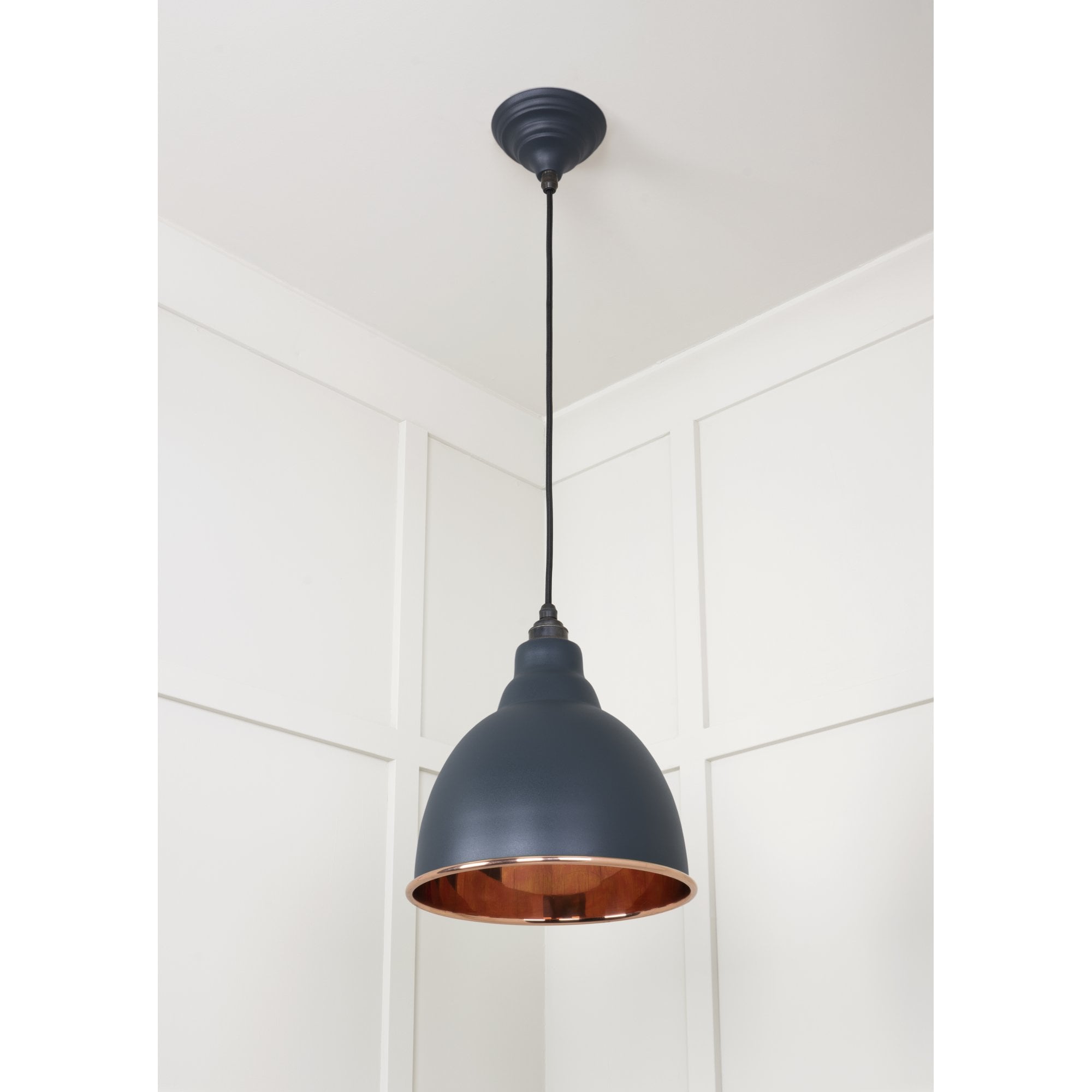 From The Anvil Smooth Copper Brindley Pendant - Soot (Dark Grey)