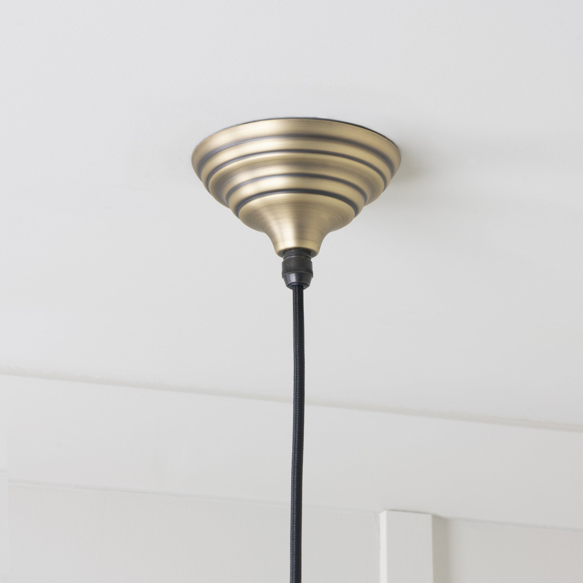 From The Anvil Aged Brass Hockley Pendant