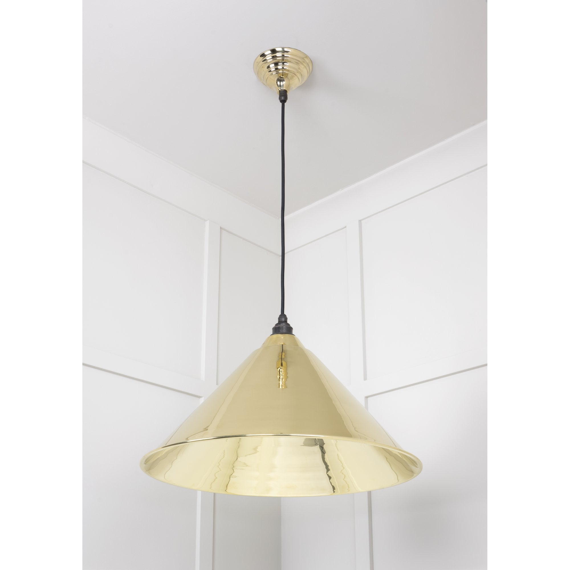 From The Anvil Smooth Brass Hockley Pendant
