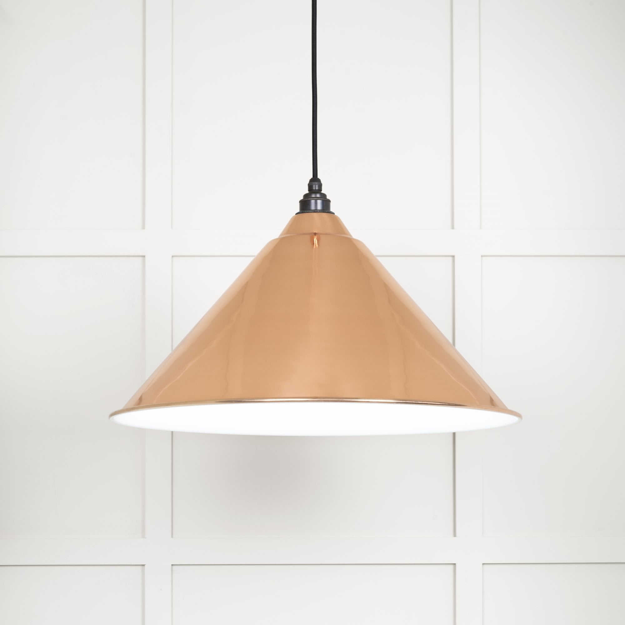 From The Anvil White Gloss Hockley Pendant - Copper