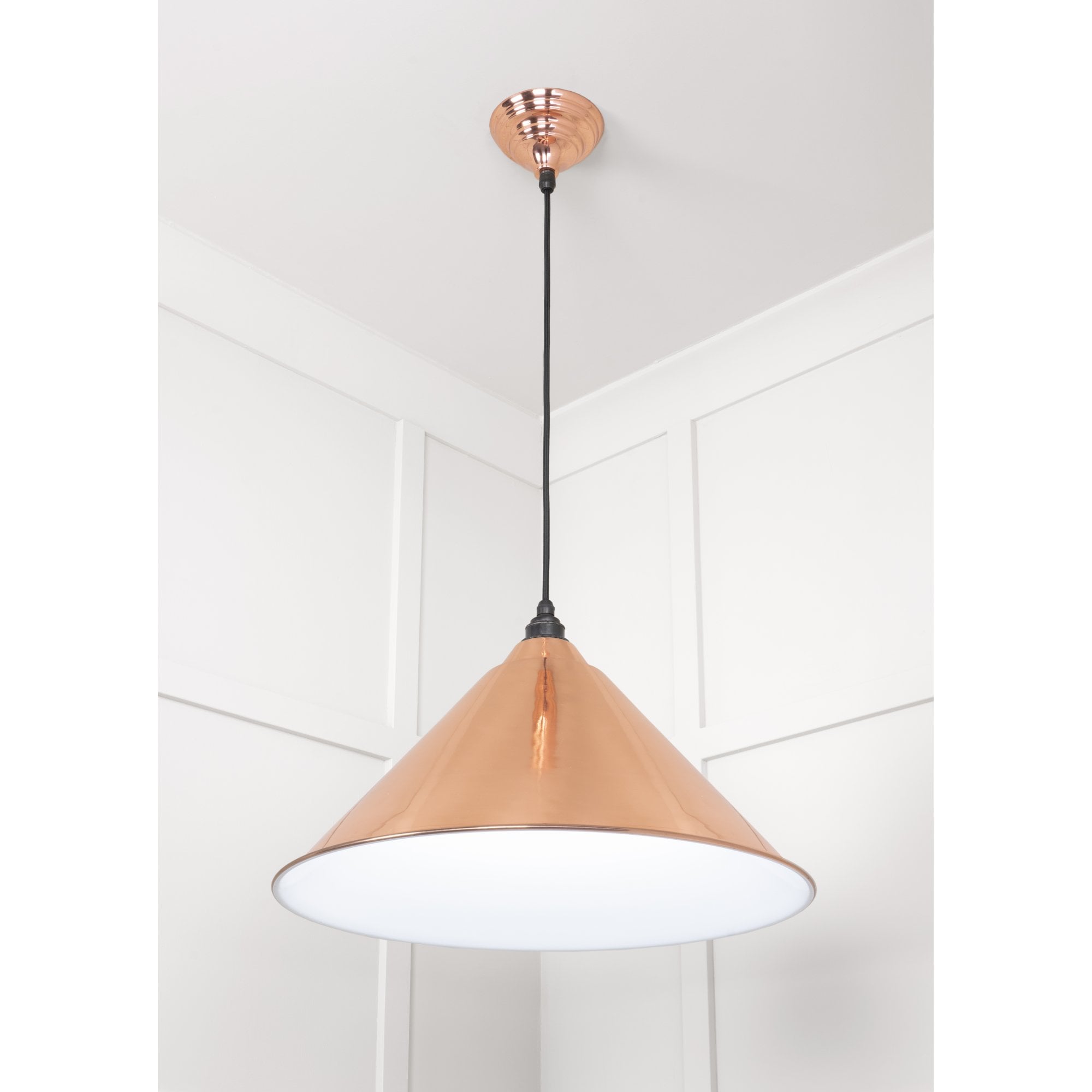 From The Anvil White Gloss Hockley Pendant - Copper