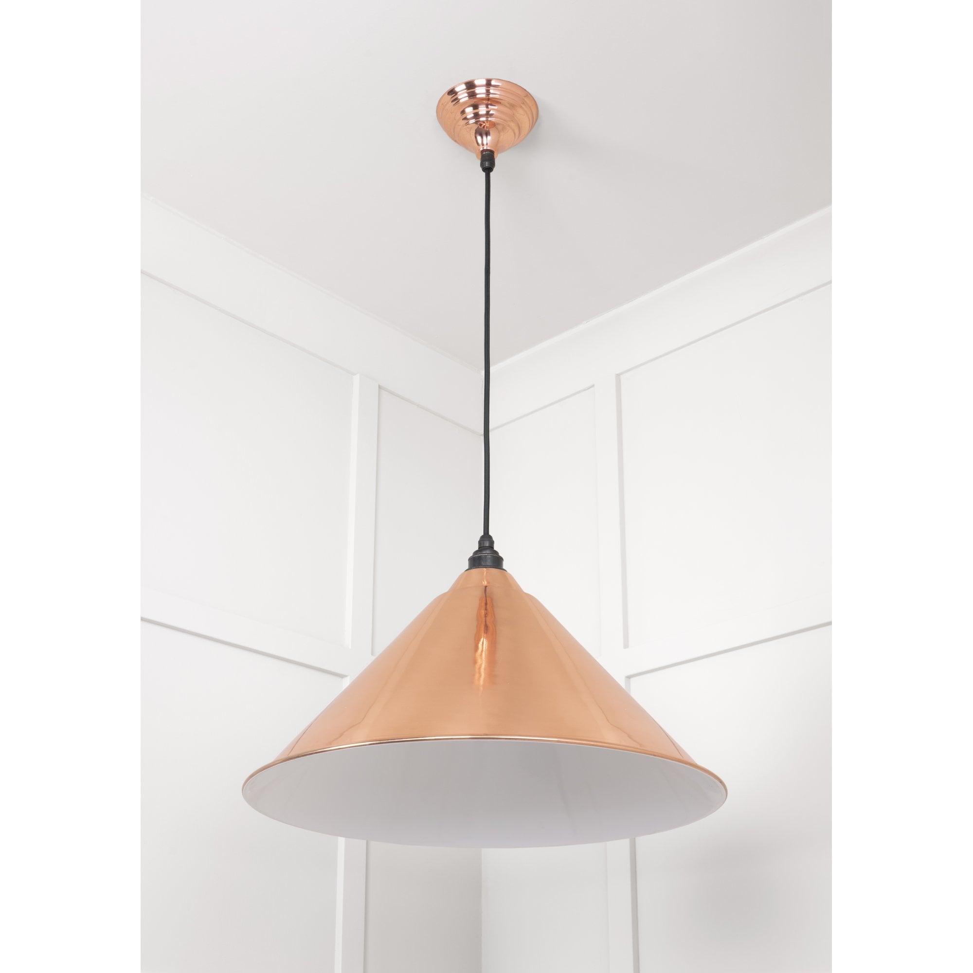 From The Anvil White Gloss Hockley Pendant - Copper