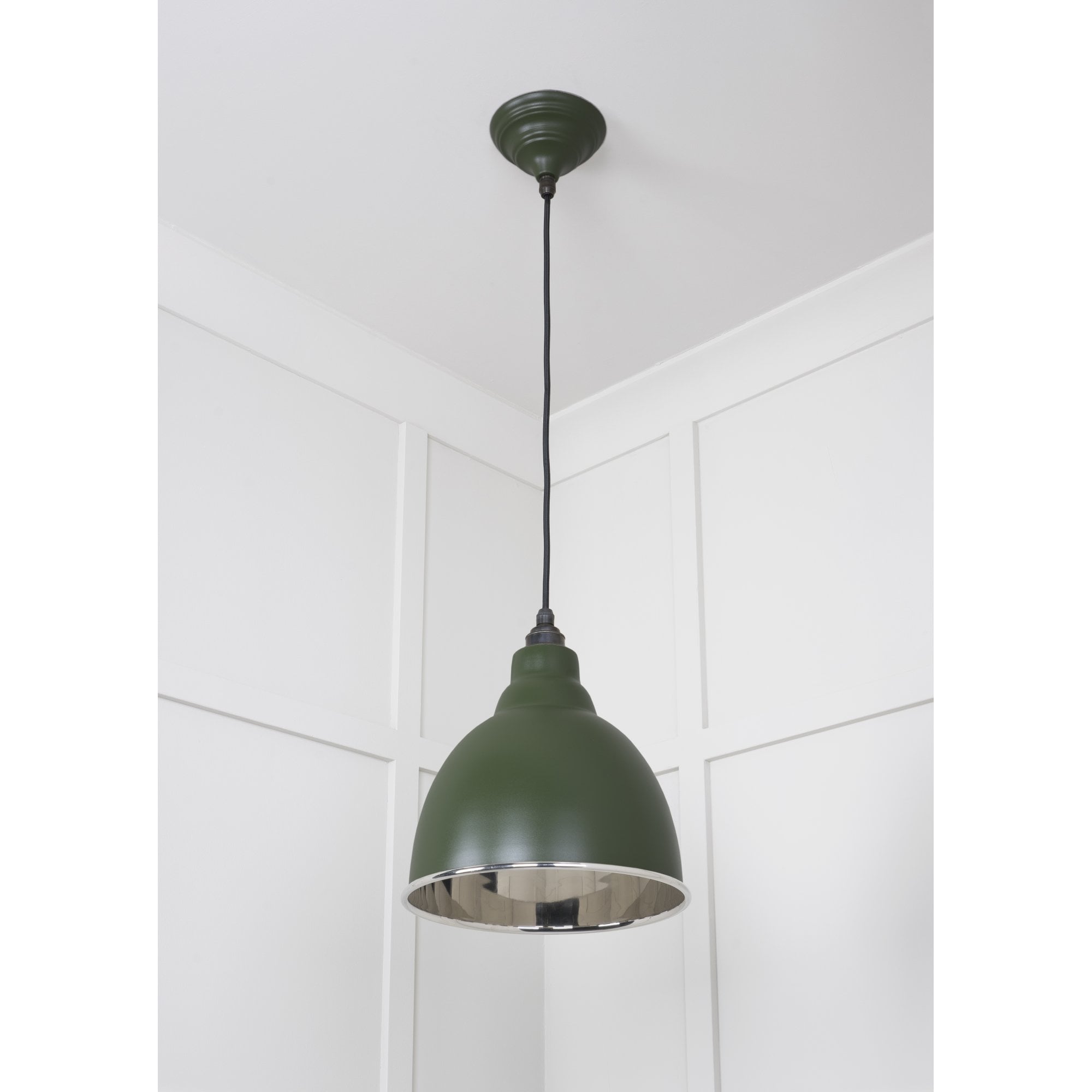 From The Anvil Smooth Nickel Brindley Pendant - Heath (Earthy Green)
