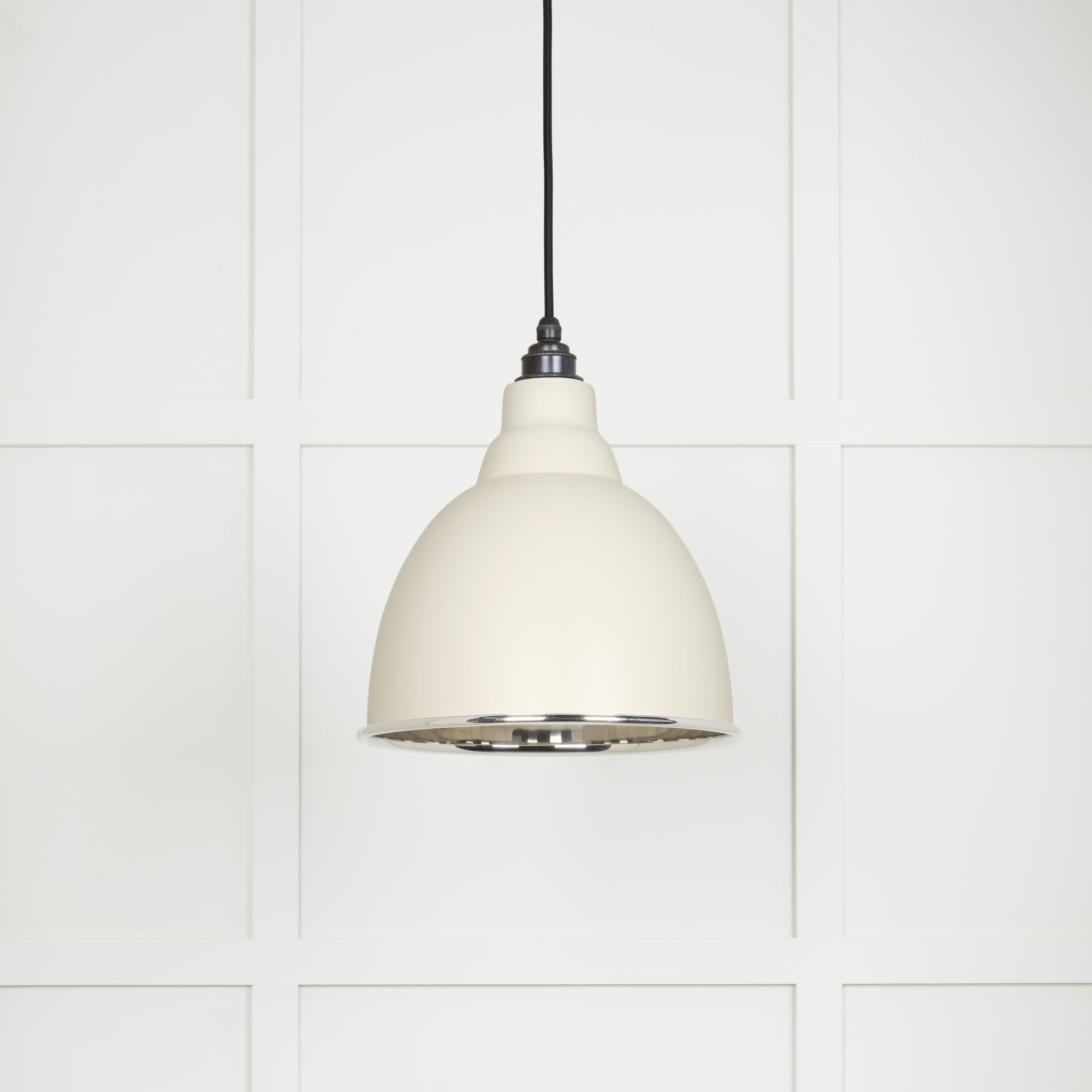 From The Anvil Smooth Nickel Brindley Pendant - Teasel (Off White/Cream)