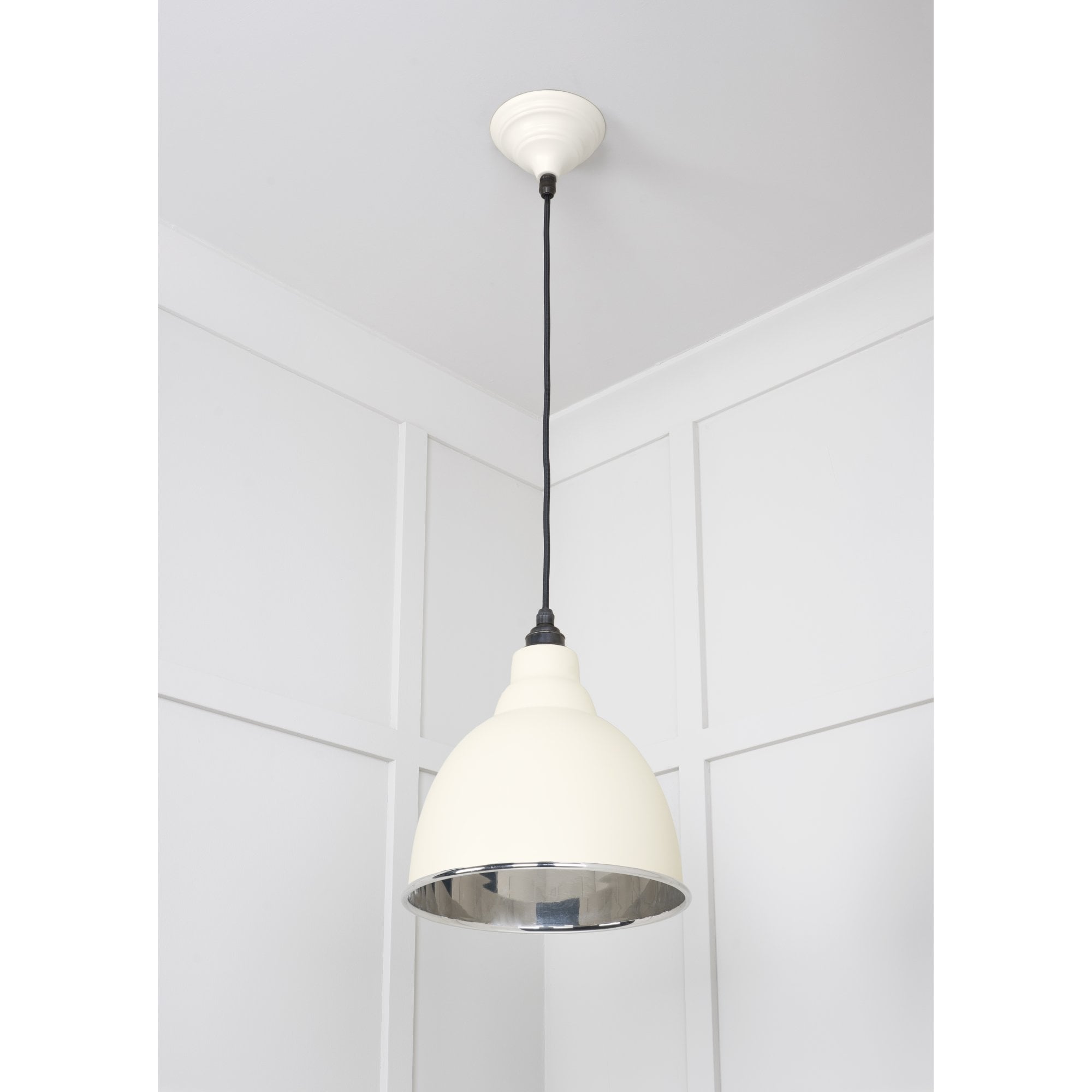 From The Anvil Smooth Nickel Brindley Pendant - Teasel (Off White/Cream)
