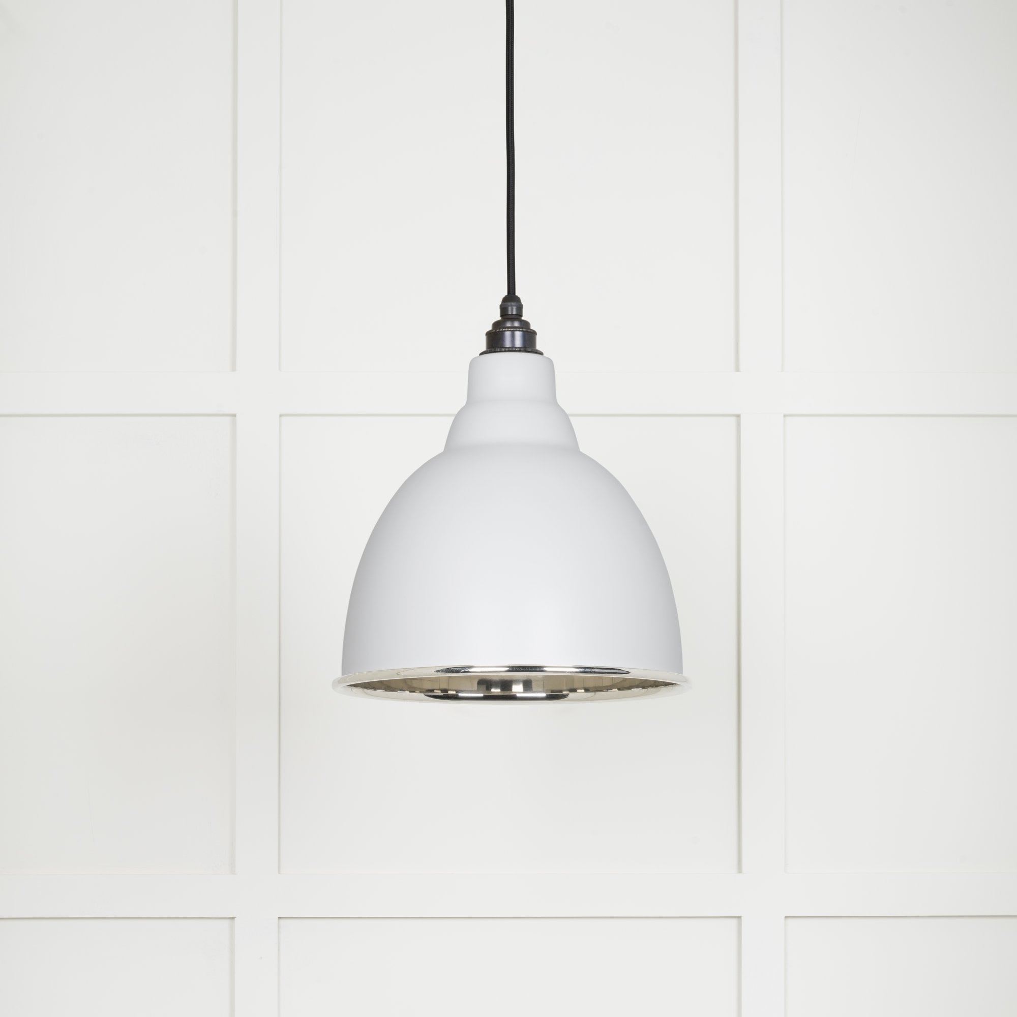 From The Anvil Smooth Nickel Brindley Pendant - Flock (Matt White)