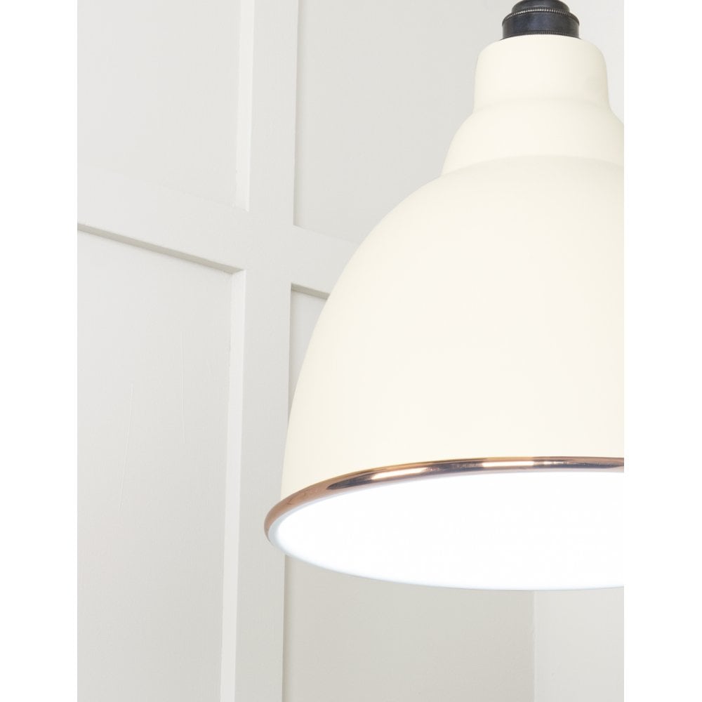 From The Anvil White Gloss Brindley Pendant - Teasel (Off White/Cream)