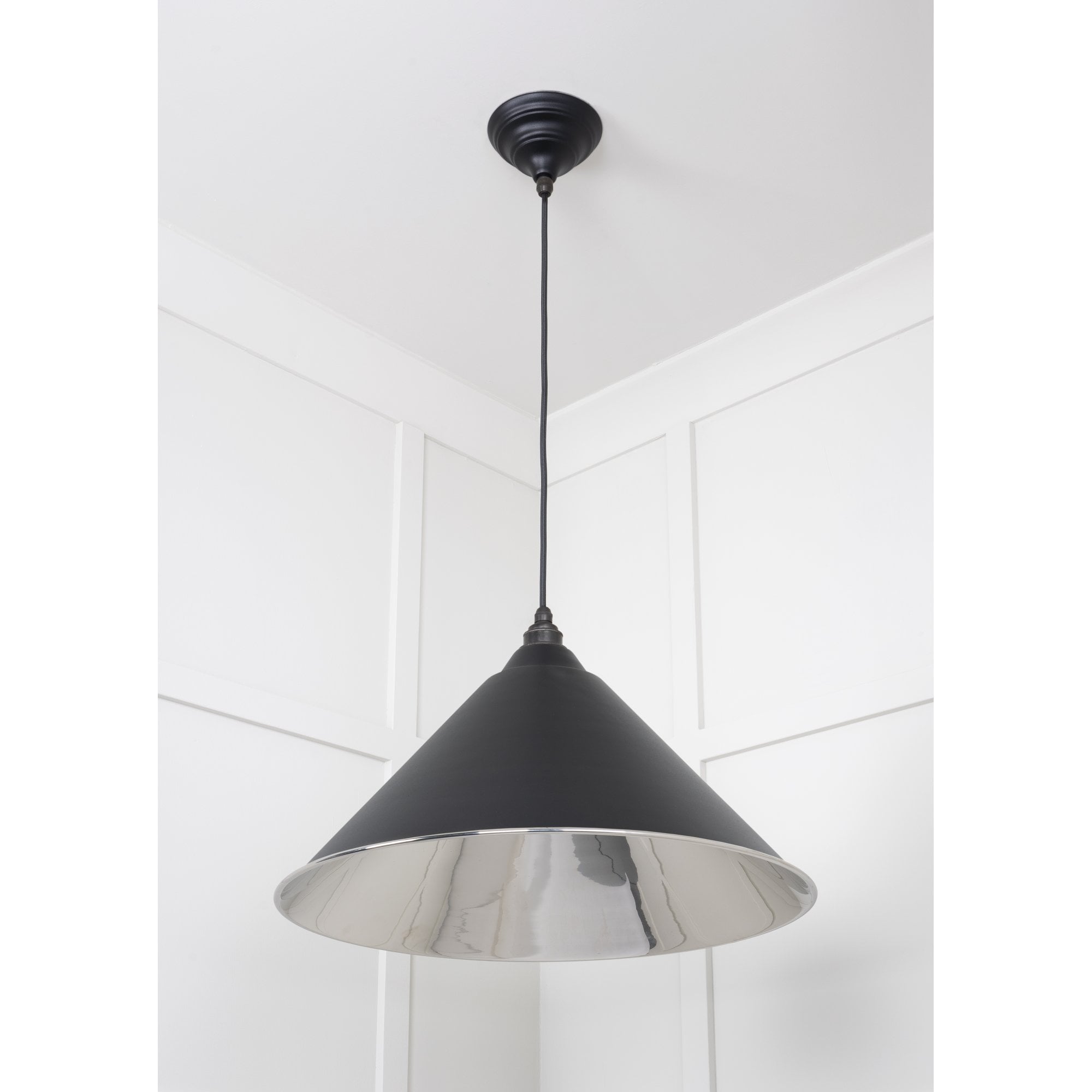 From The Anvil Smooth Nickel Hockley Pendant - Elan Black