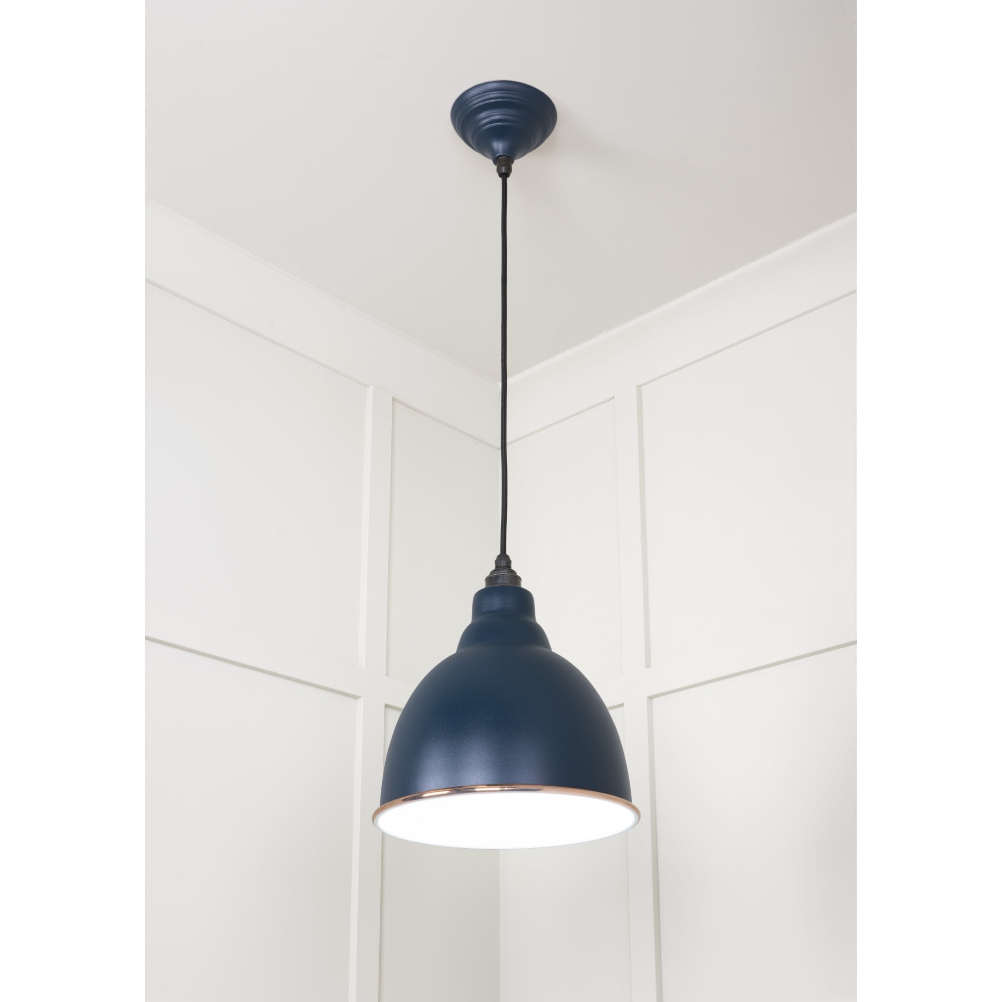 From The Anvil White Gloss Brindley Pendant - Dusk (Dark Blue/Grey)
