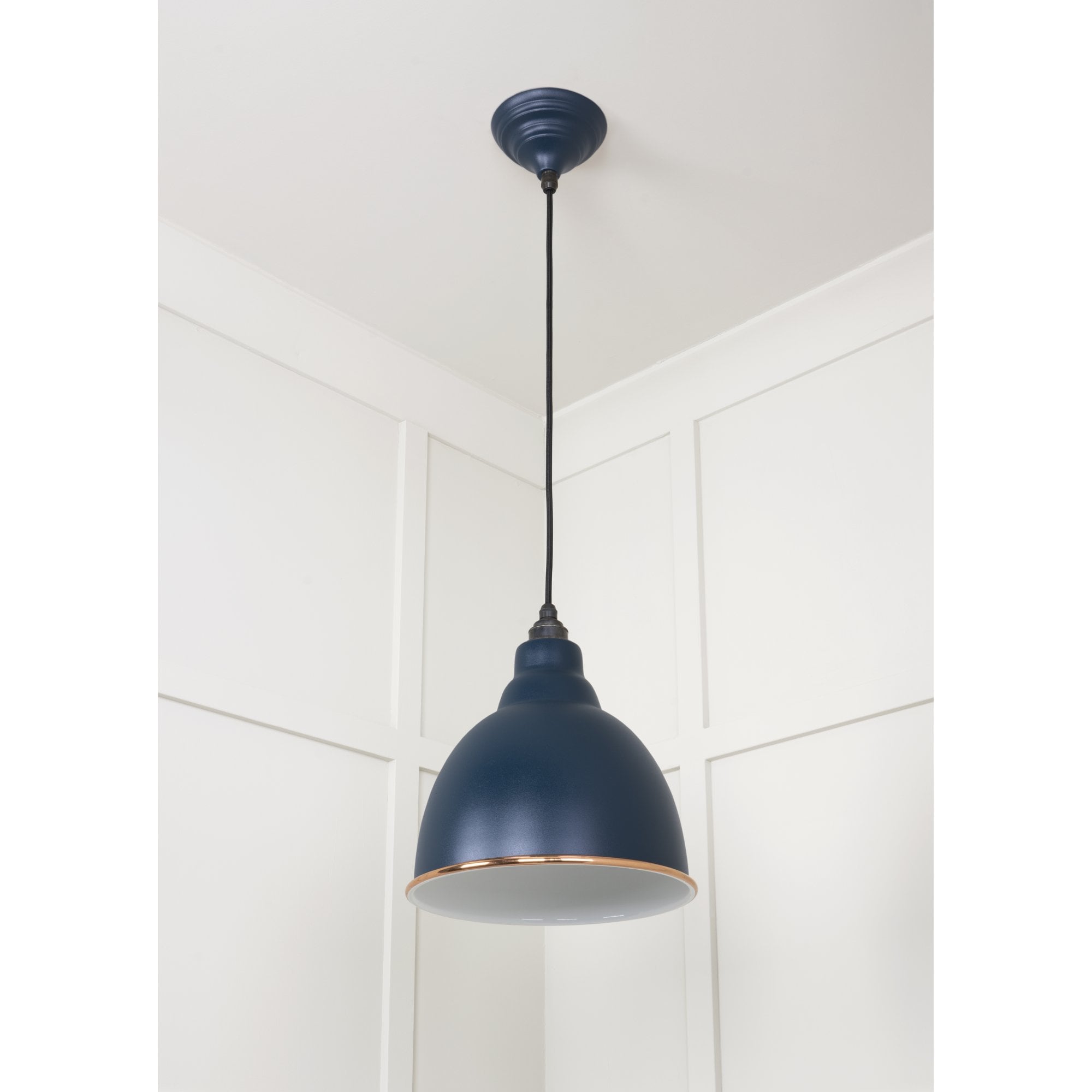 From The Anvil White Gloss Brindley Pendant - Dusk (Dark Blue/Grey)