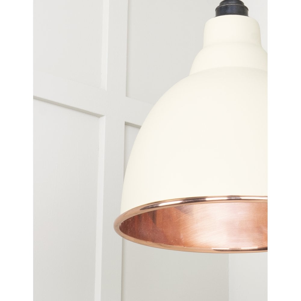 From The Anvil Smooth Copper Brindley Pendant - Teasel (Off White/Cream)