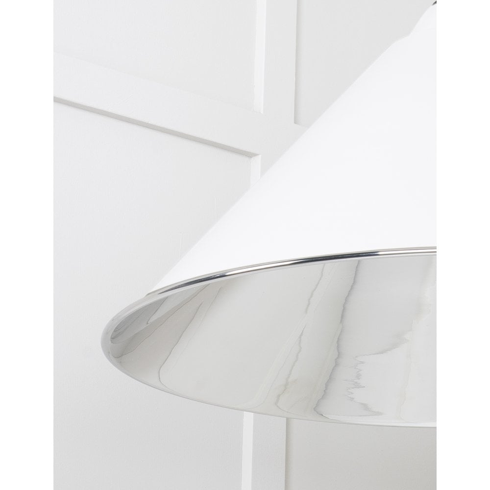 From The Anvil Smooth Nickel Hockley Pendant - Flock (Matt White)