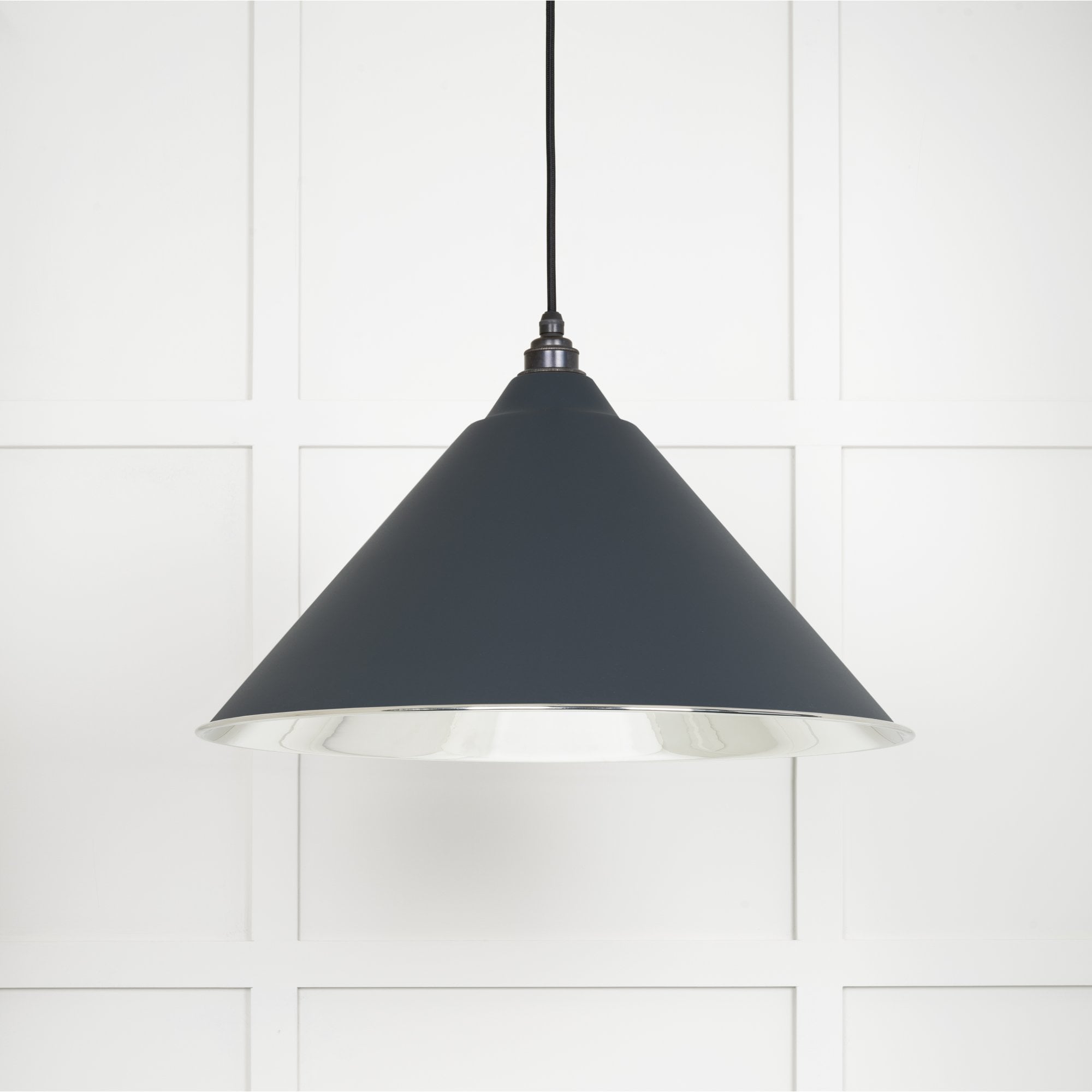From The Anvil Smooth Nickel Hockley Pendant - Soot (Dark Grey)