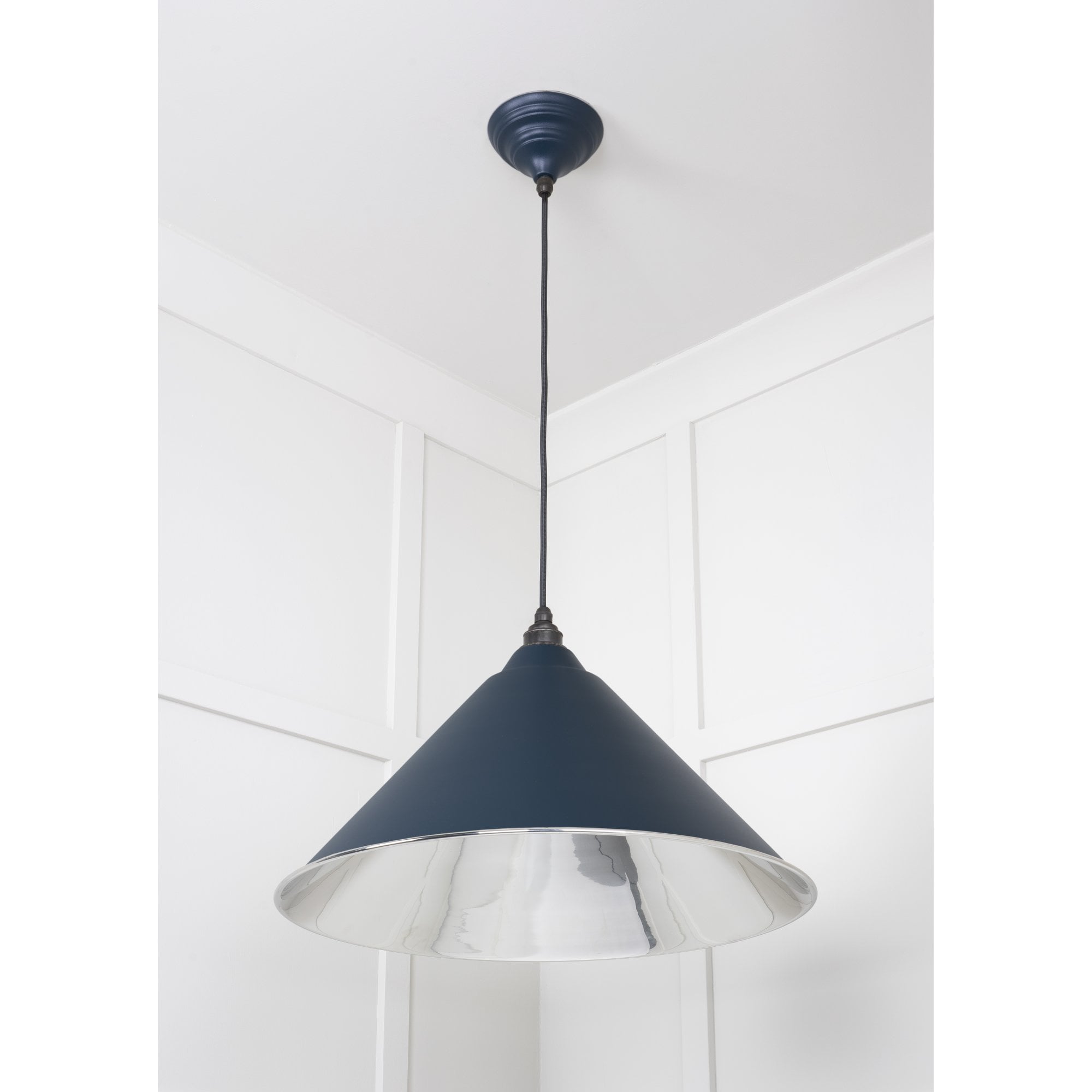 From The Anvil Smooth Nickel Hockley Pendant - Dusk (Dark Blue/Grey)