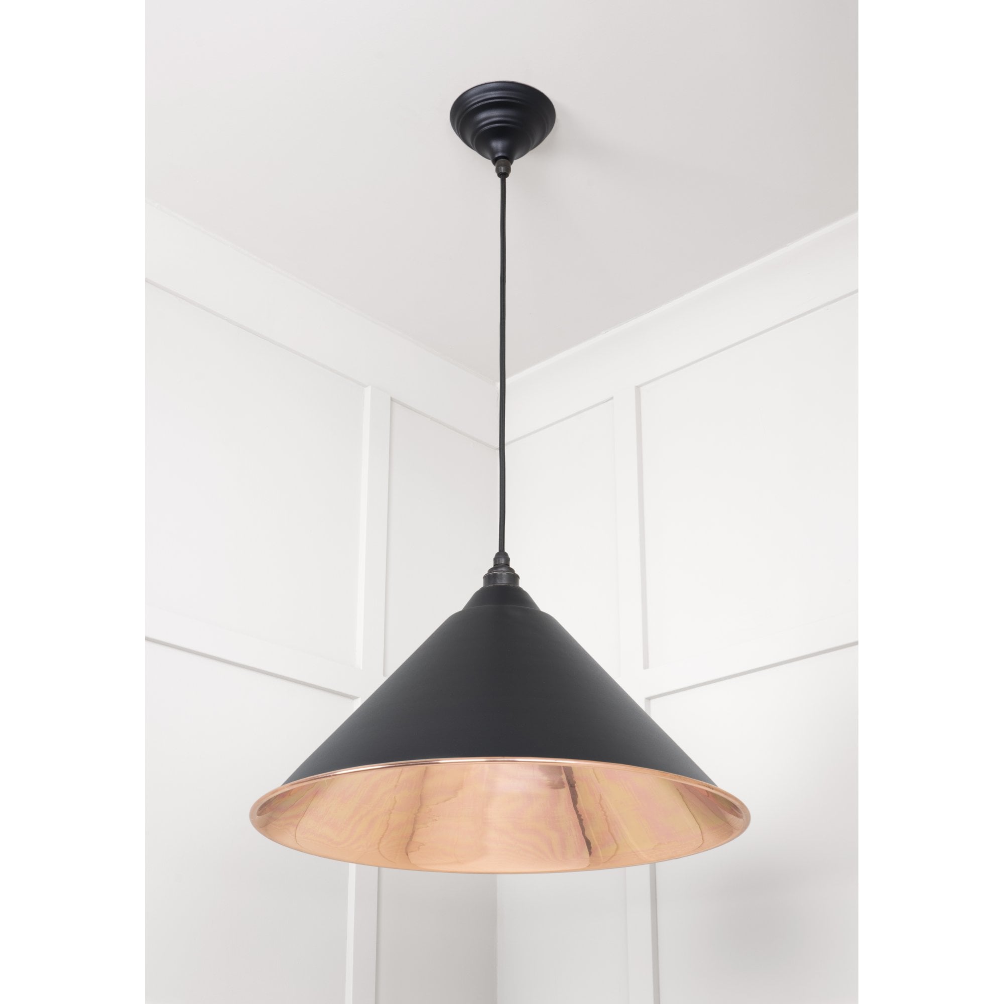 From The Anvil Smooth Copper Hockley Pendant - Elan Black
