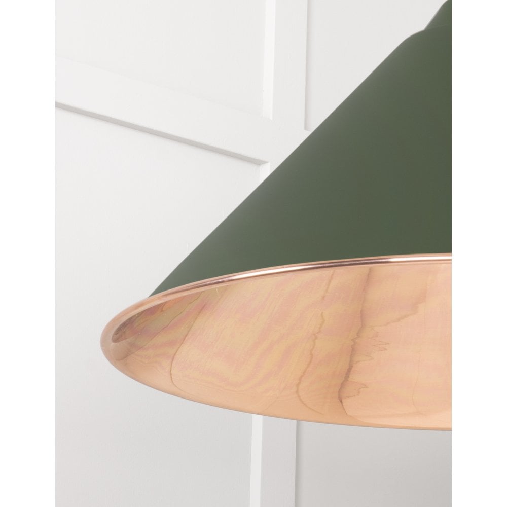 From The Anvil Smooth Copper Hockley Pendant - Heath (Earthy Green)