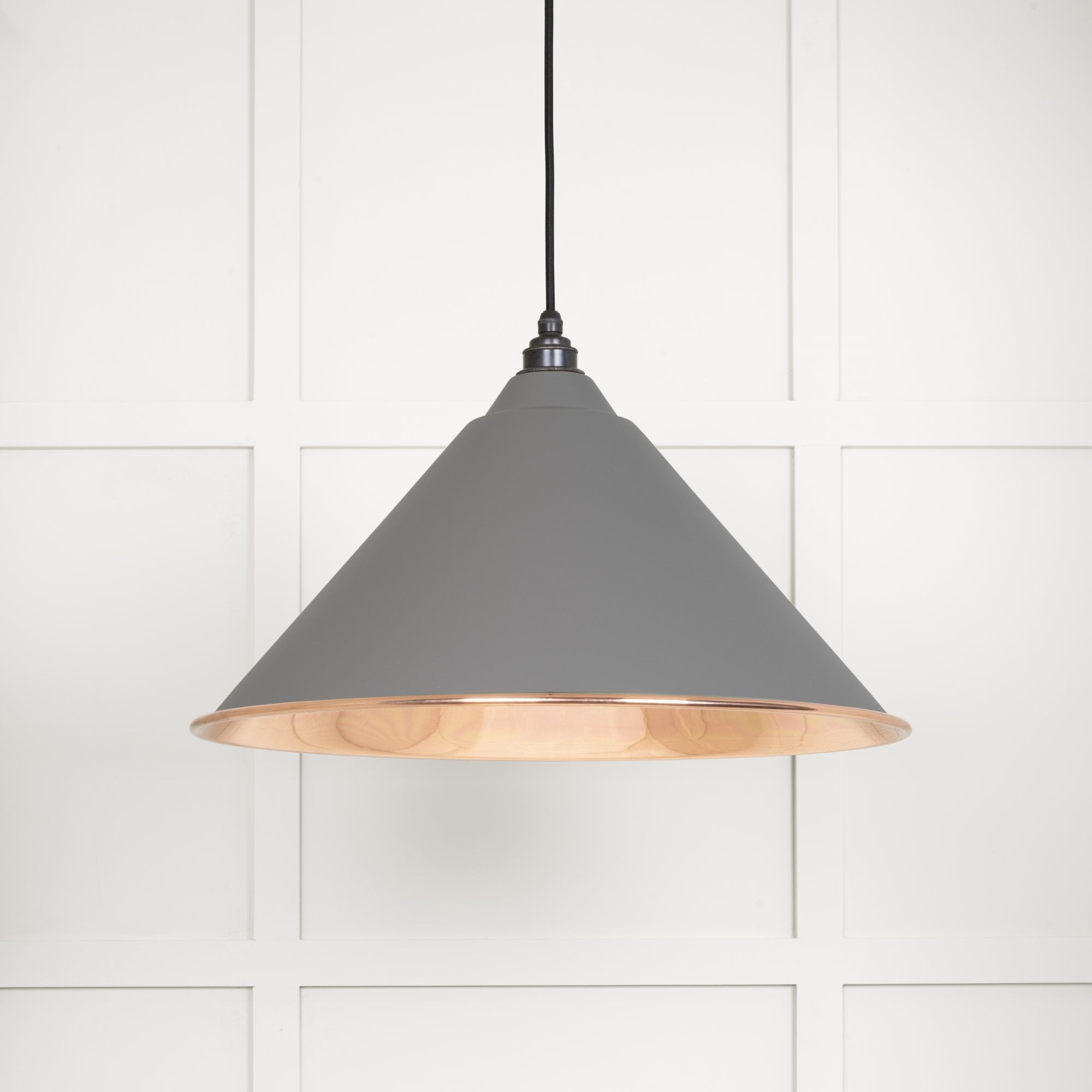 From The Anvil Smooth Copper Hockley Pendant - Bluff (Warm Grey)