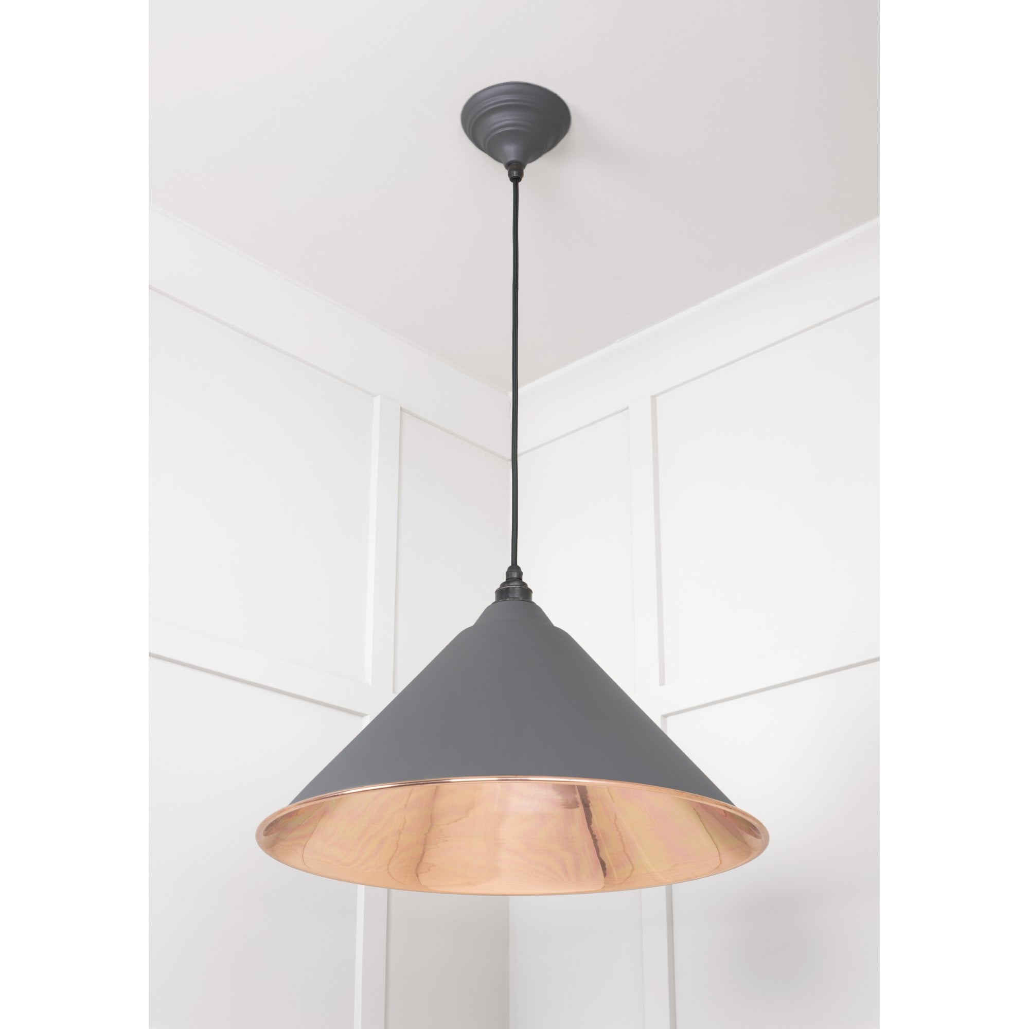 From The Anvil Smooth Copper Hockley Pendant - Bluff (Warm Grey)