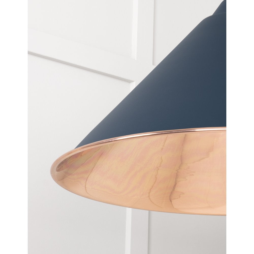 From The Anvil Smooth Copper Hockley Pendant - Dusk (Dark Blue/Grey)