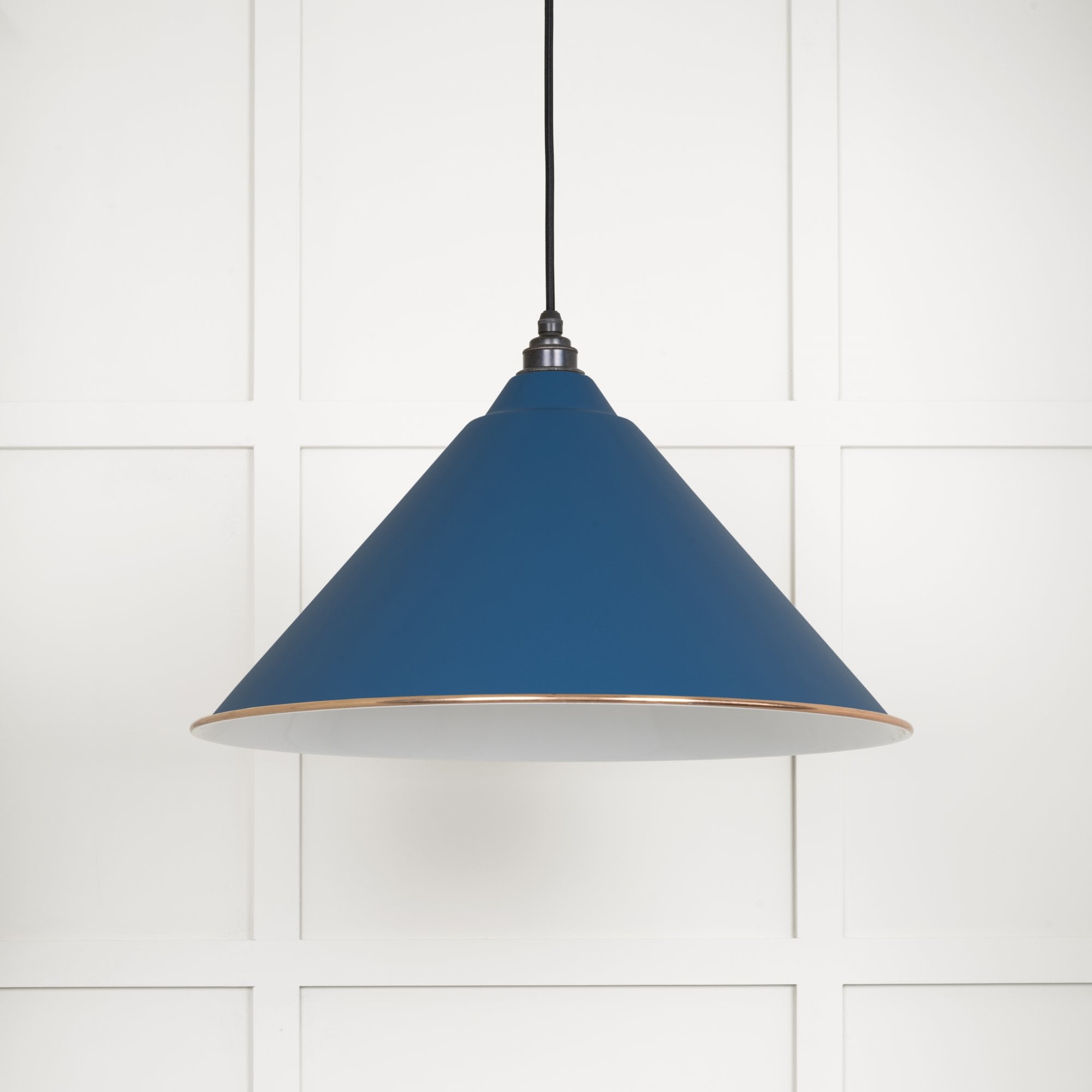 From The Anvil White Gloss Hockley Pendant - Upstream (Blue)