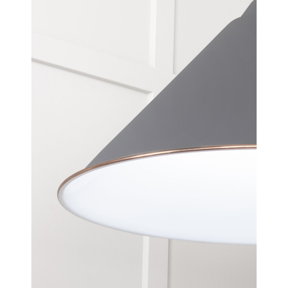 From The Anvil White Gloss Hockley Pendant - Bluff (Warm Grey)