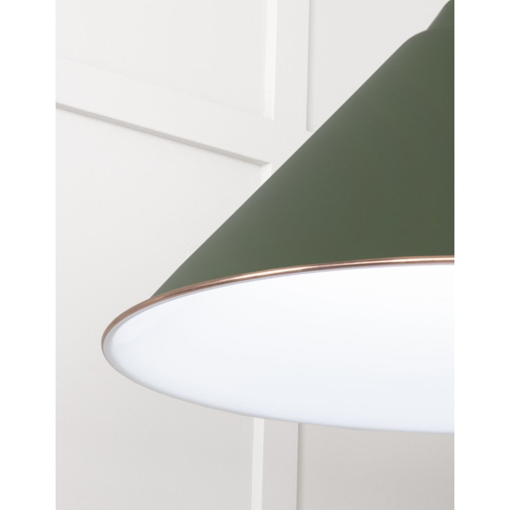From The Anvil White Gloss Hockley Pendant - Heath (Earthy Green)