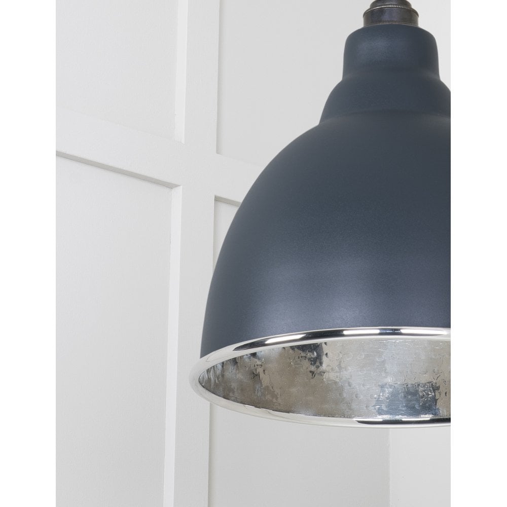 From The Anvil Hammered Nickel Brindley Pendant - Soot (Dark Grey)