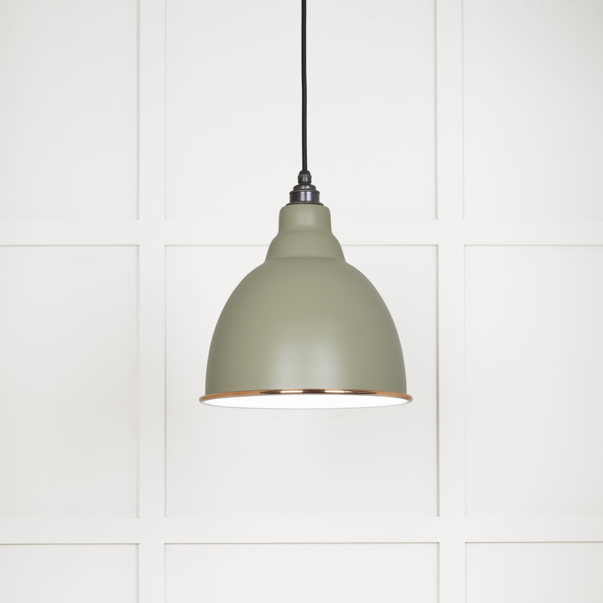 From The Anvil White Gloss Brindley Pendant - Tump (Pale Green)