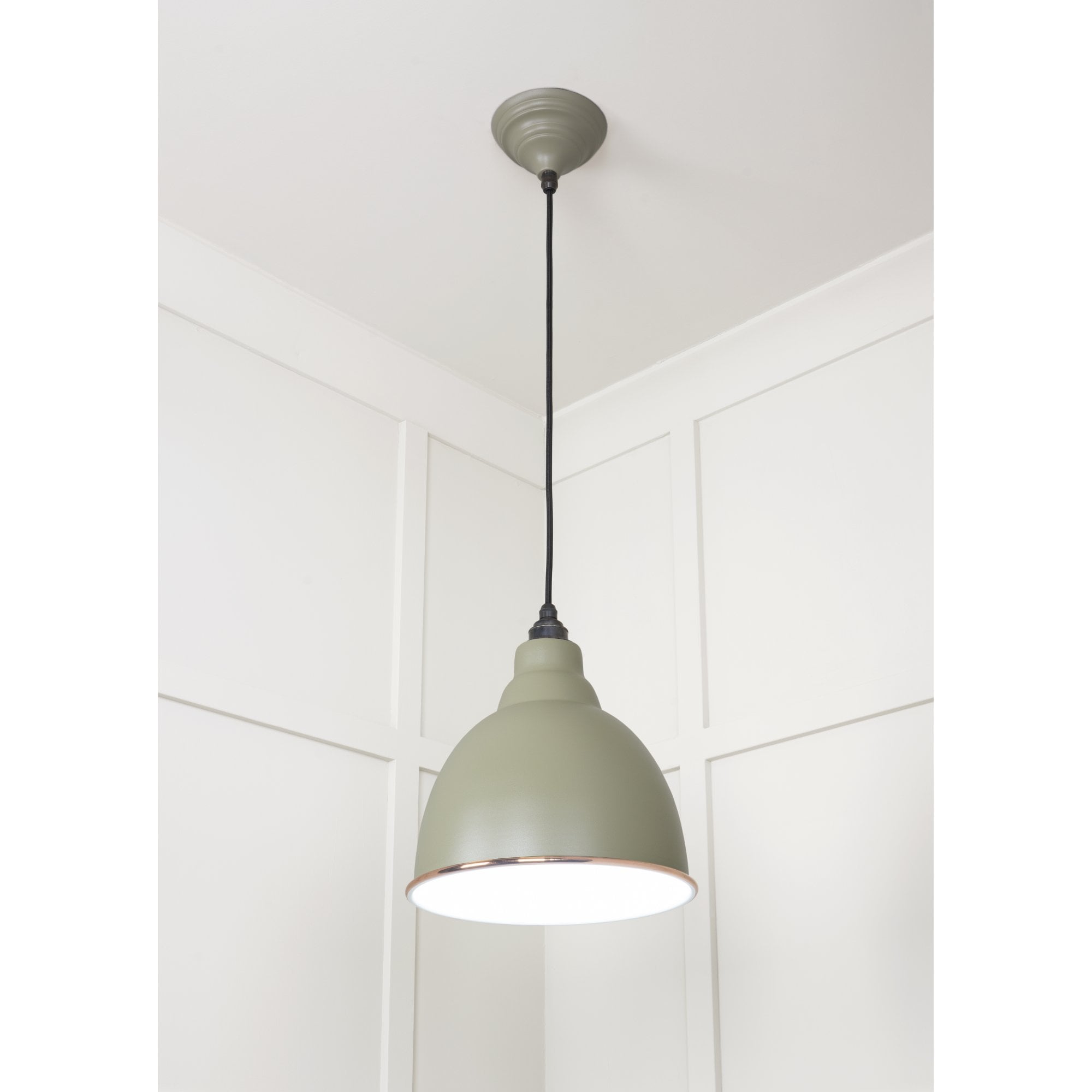 From The Anvil White Gloss Brindley Pendant - Tump (Pale Green)