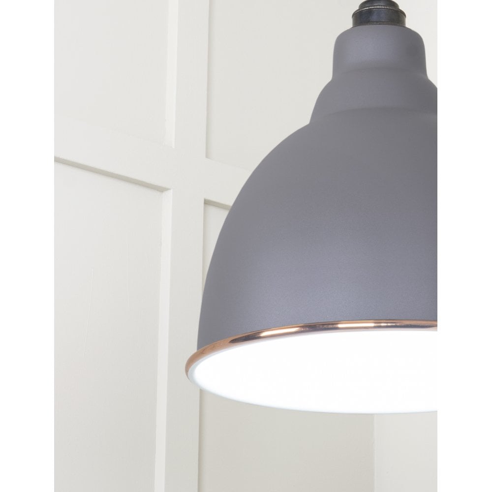 From The Anvil White Gloss Brindley Pendant - Bluff (Warm Grey)